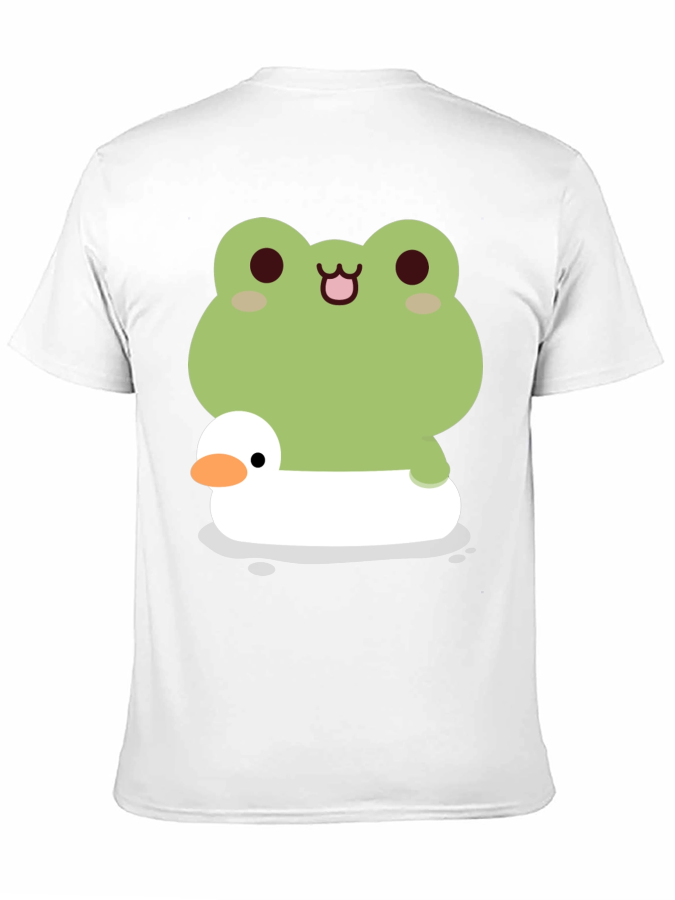 Black Frog and Duck T-Shirt - Cute Cartoon Graphic Tee view 11