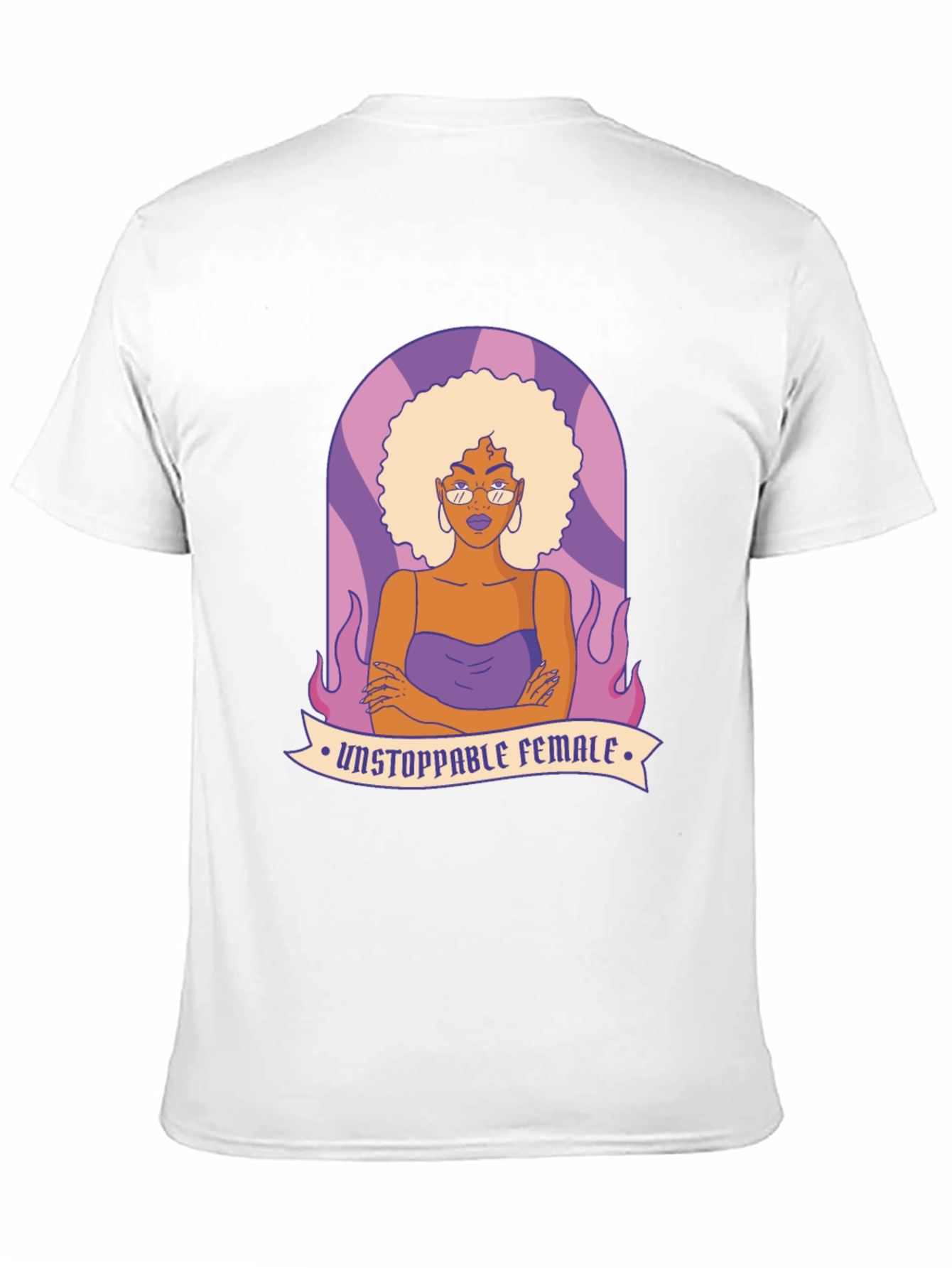 Black Unstoppable Female Graphic Tee - Black Cotton Blend view 11