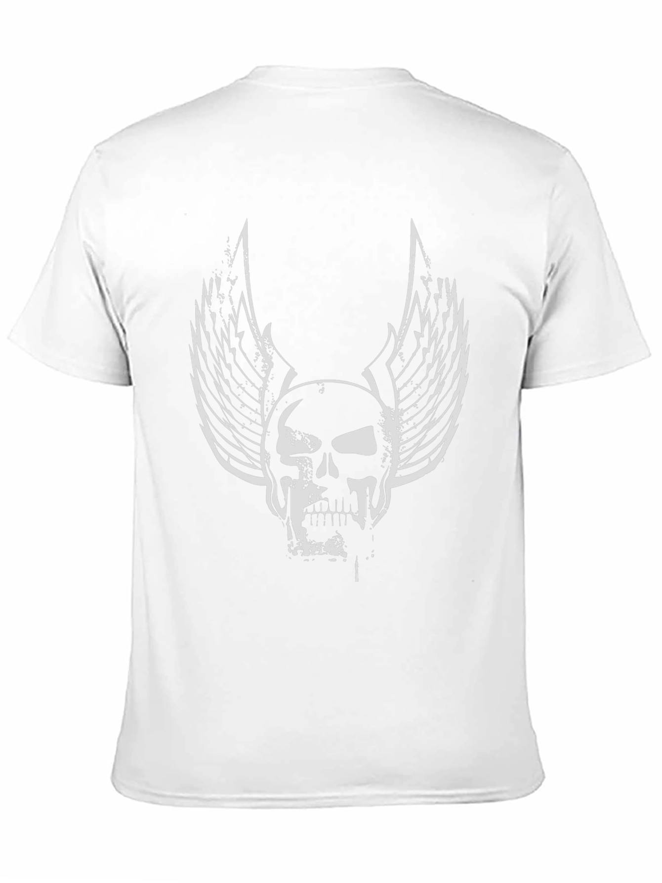 Black Skull Wings Graphic Black T-Shirt view 11
