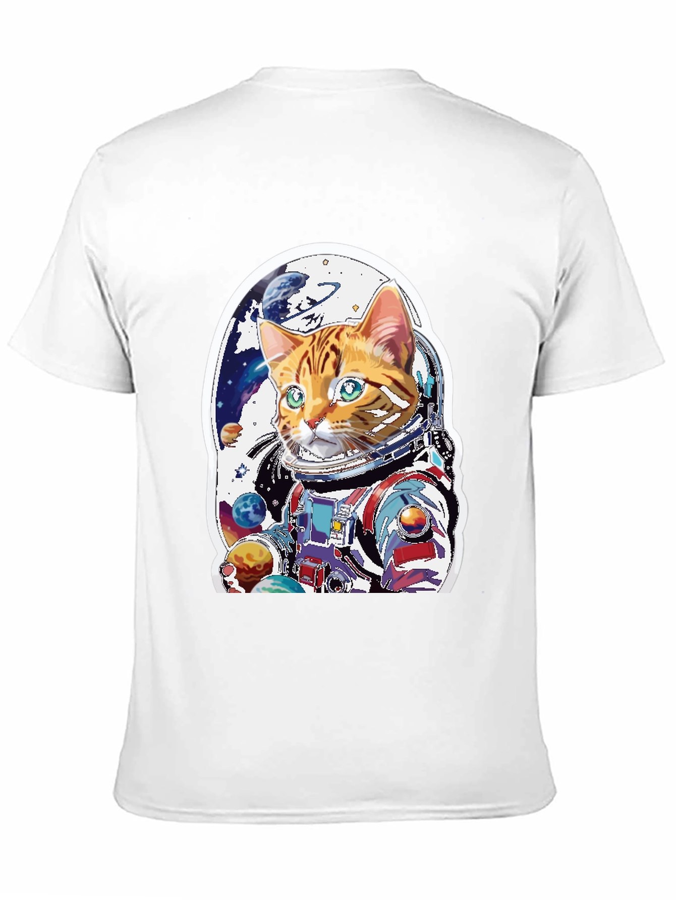 Black Cat Astronaut T-Shirt - Space Explorer Kitty Tee view 11