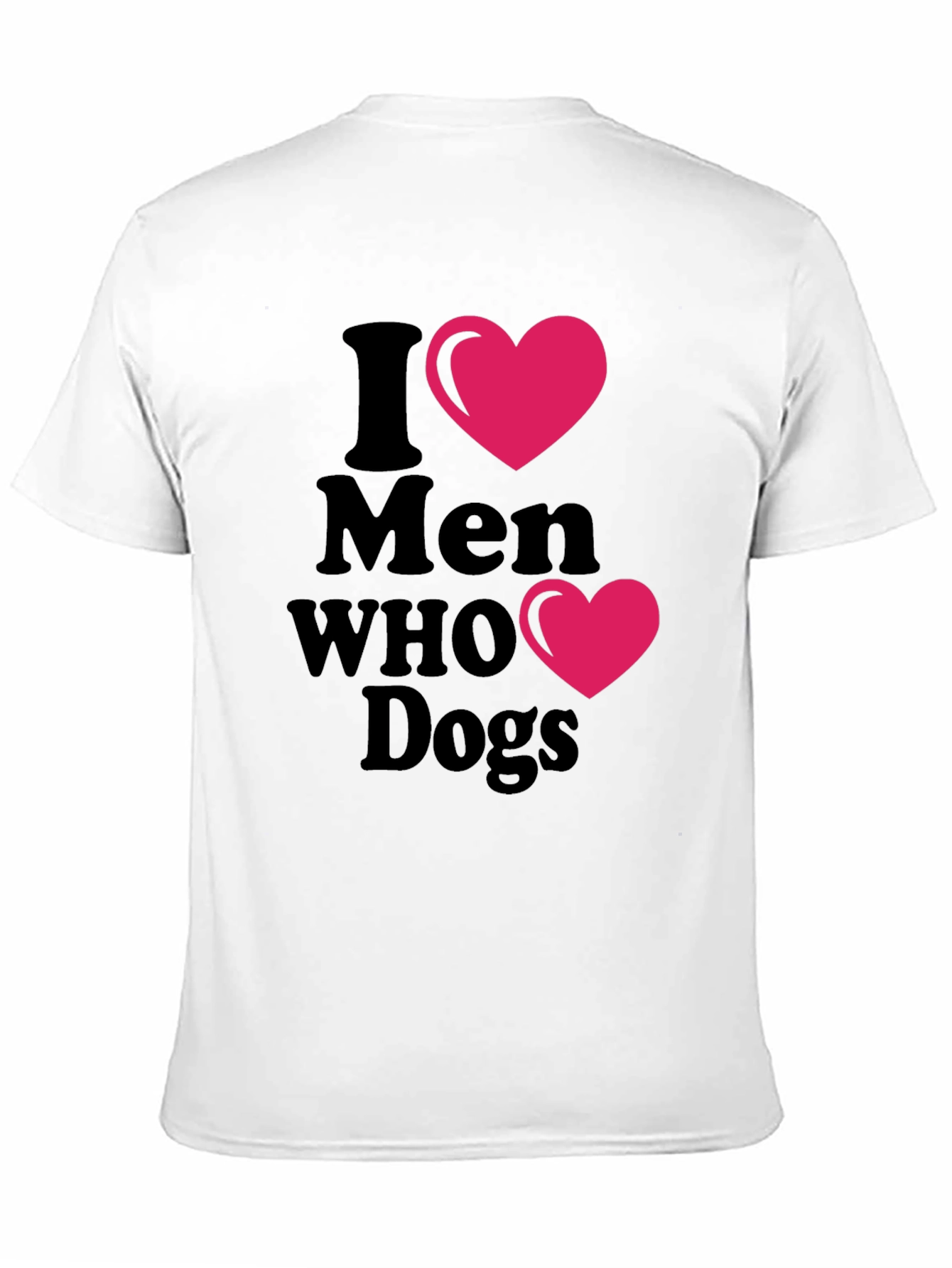 Black I Heart Men Who Love Dogs T-Shirt view 11