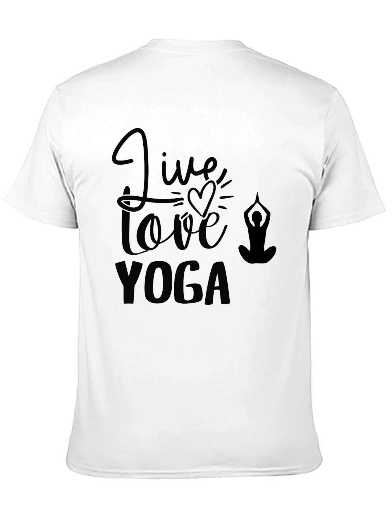 Black Live Love Yoga Graphic Tee - Stylish & Comfy view 11
