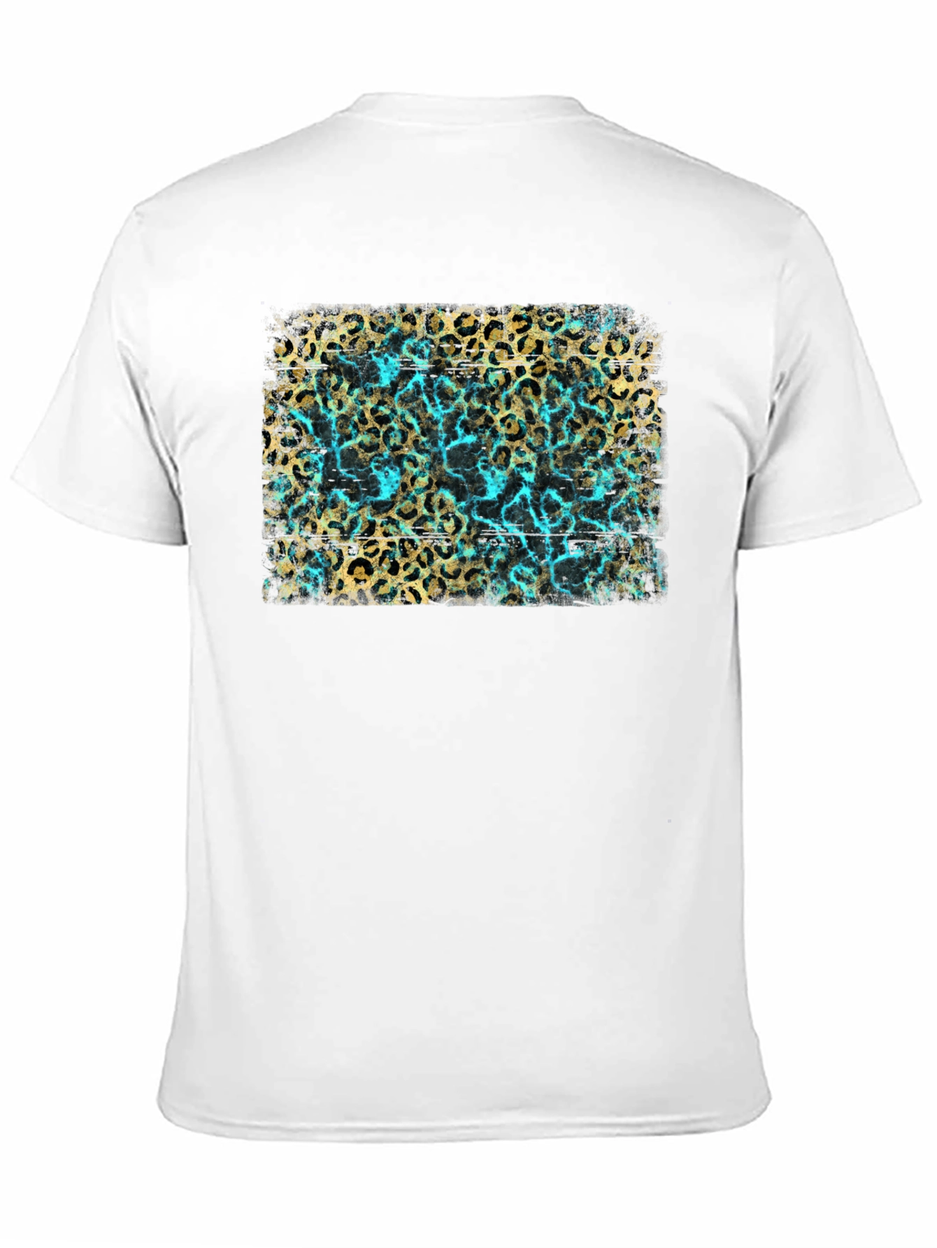 Black Leopard Print Tee - Turquoise Accent view 11