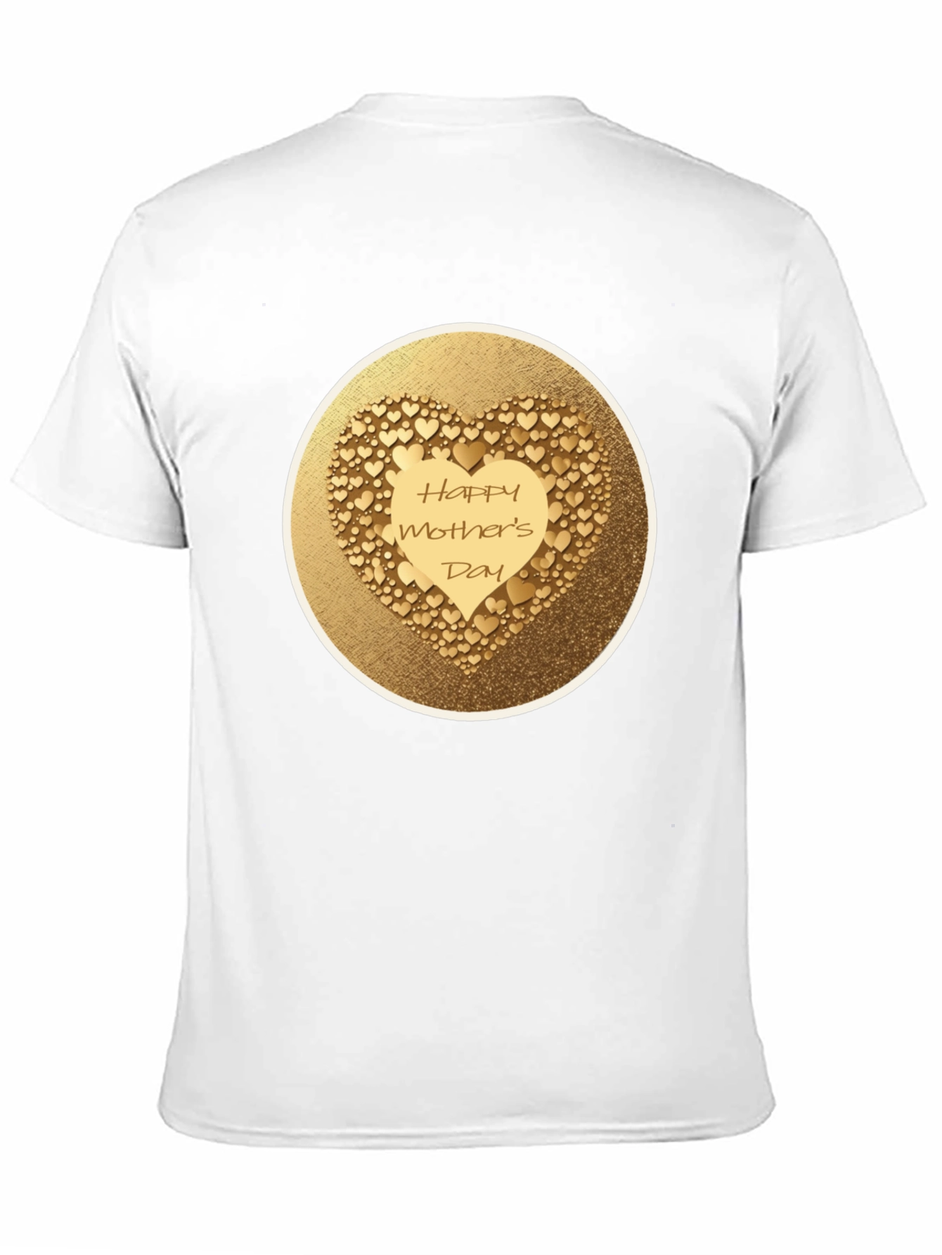 Black Happy Mother's Day Gold Heart Tee view 11