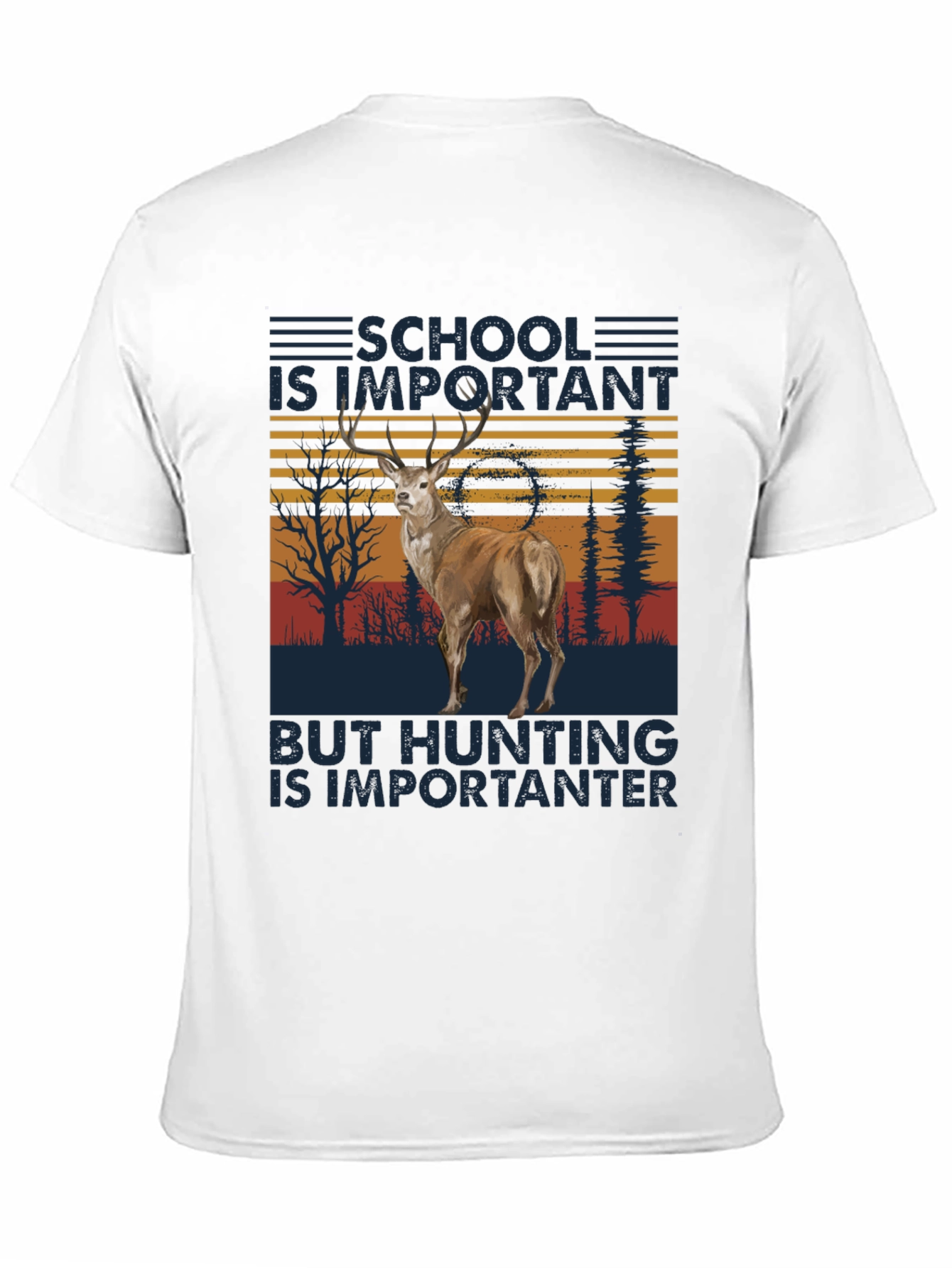 Black School Important Hunting Importanter Tee view 11