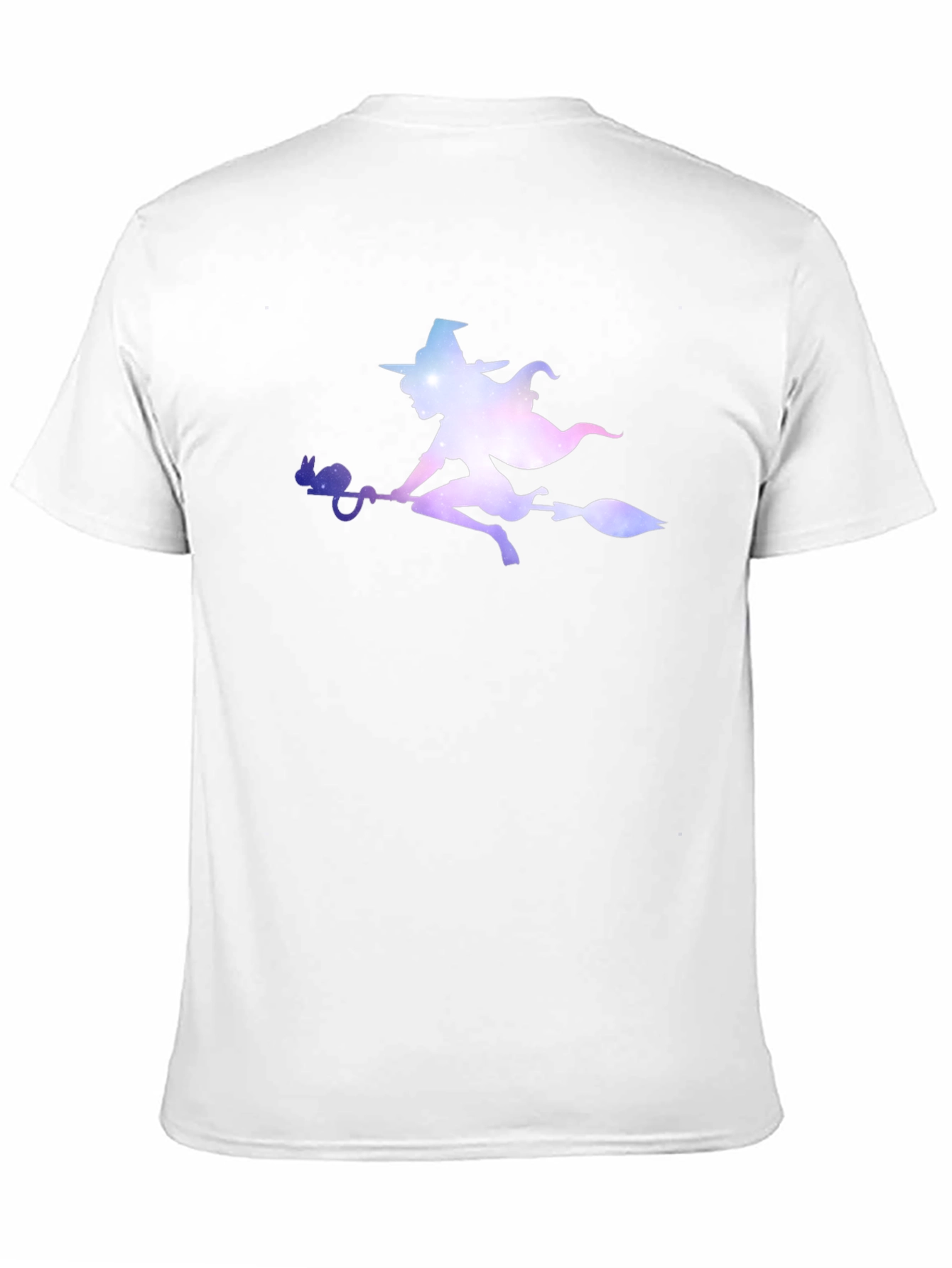 Witch Silhouette Graphic Tee - Black Cotton T-Shirt - 11