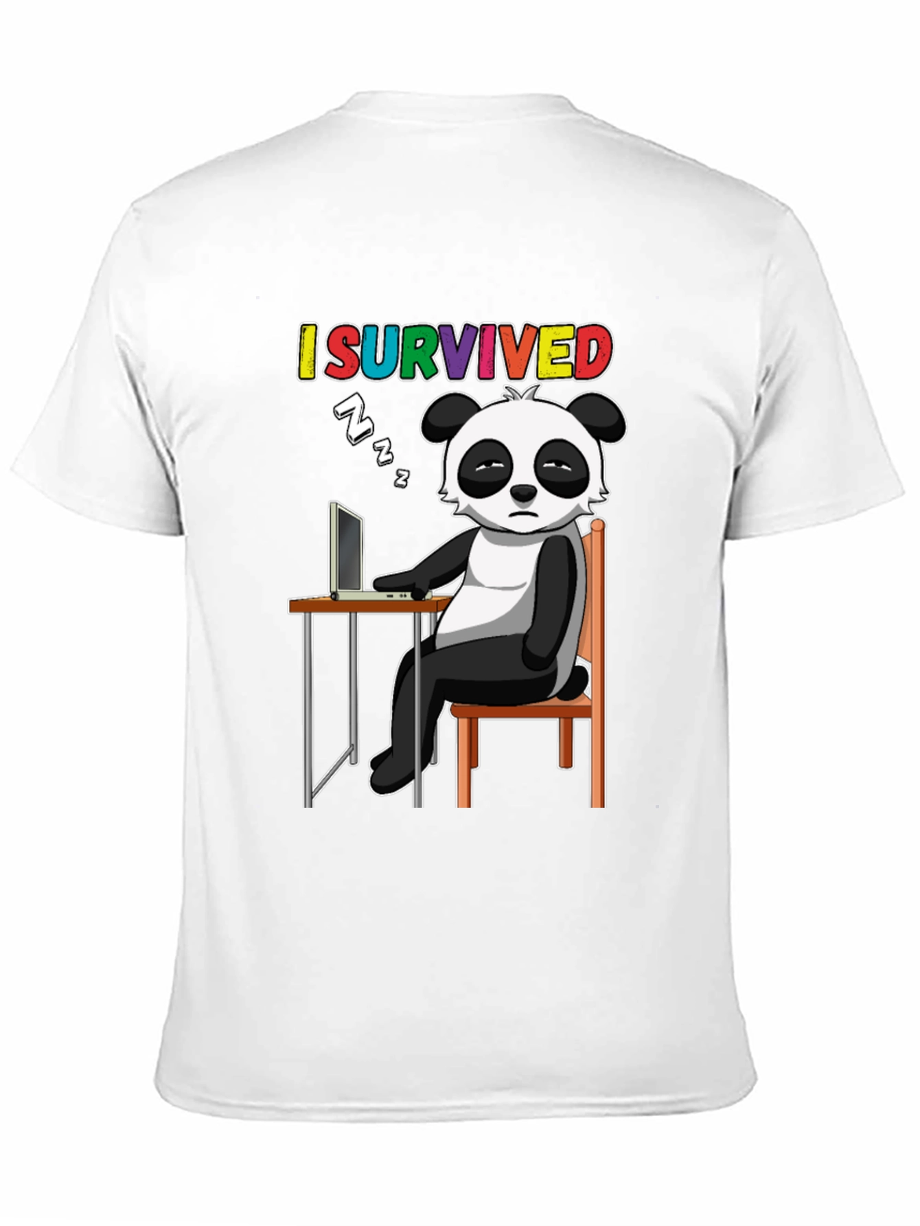 Black I Survived Panda T-Shirt - Funny Novelty Tee view 11