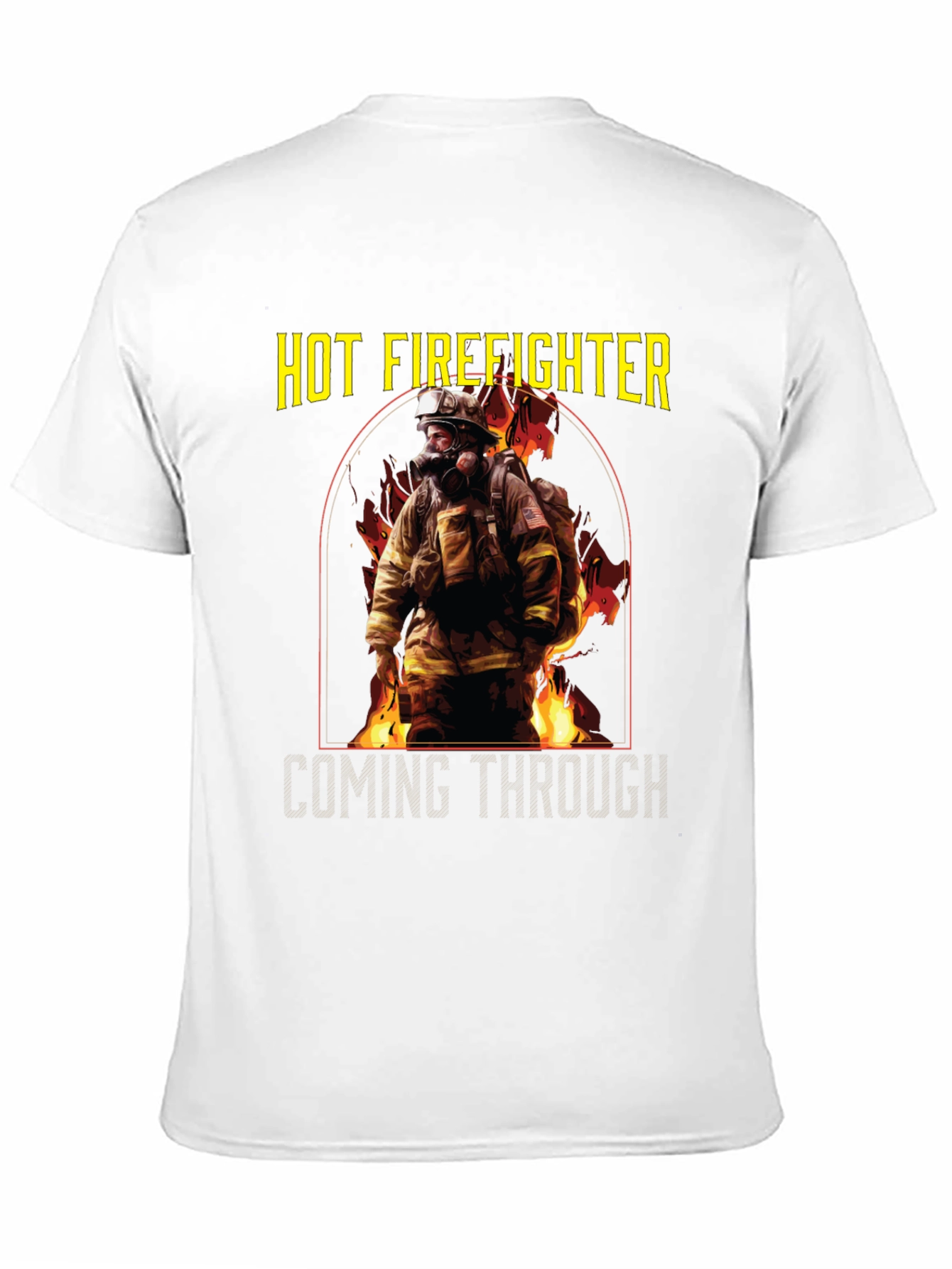 Black Hot Firefighter T-Shirt - Rescue Hero Tee view 11