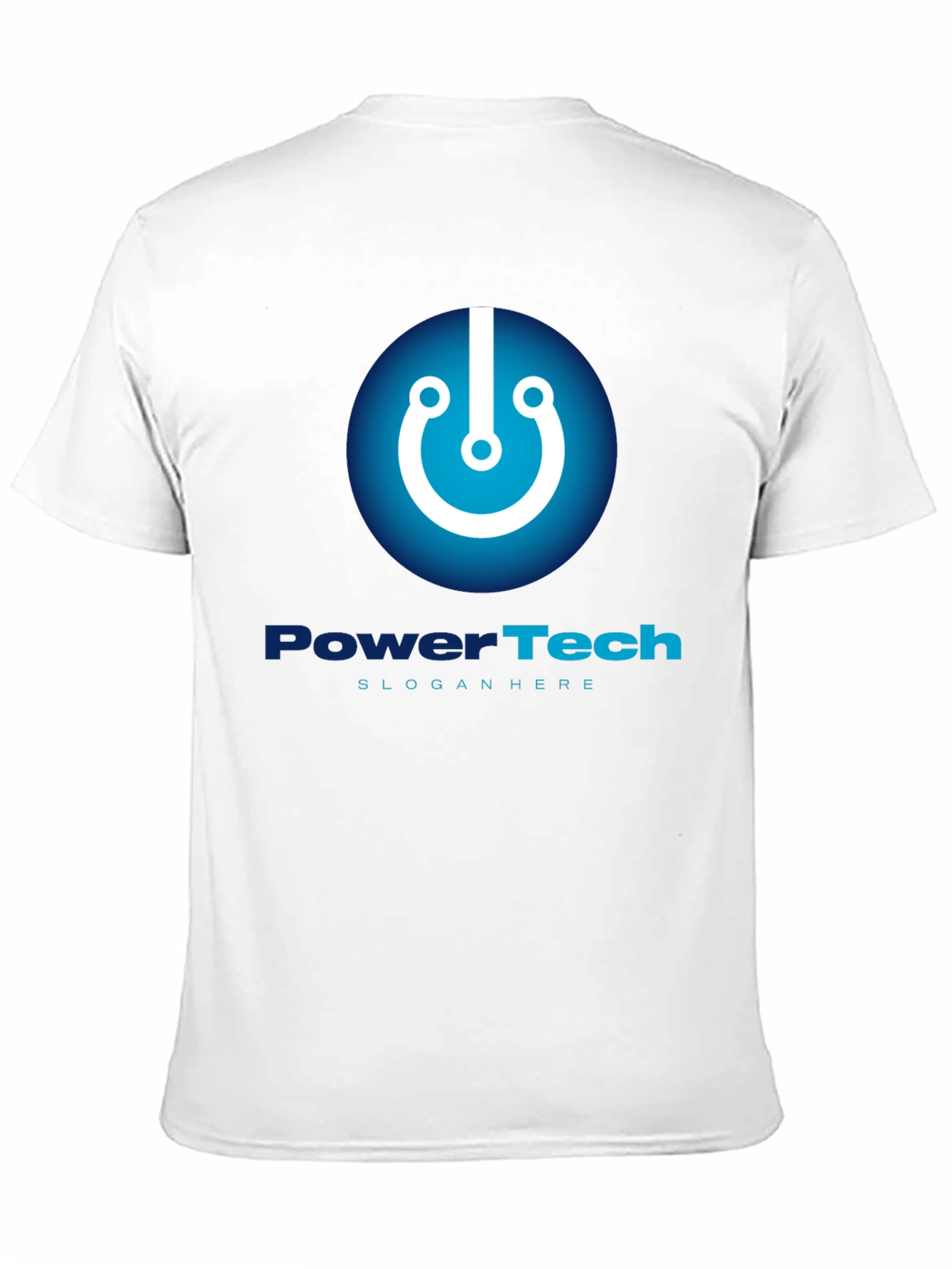 Black PowerTech Black T-Shirt - Modern Tech Design view 11