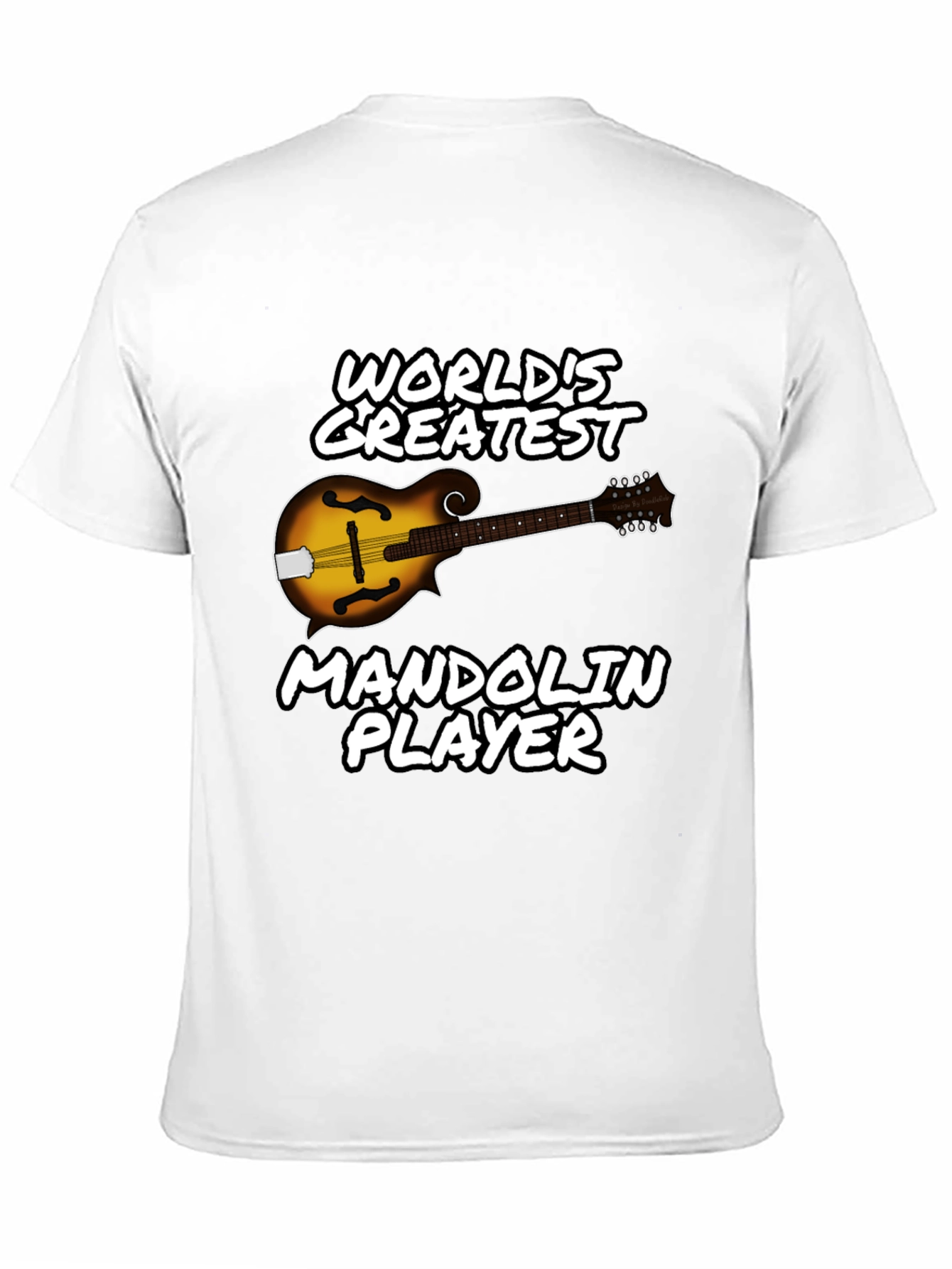 Black World's Greatest Mandolin Player T-Shirt view 11