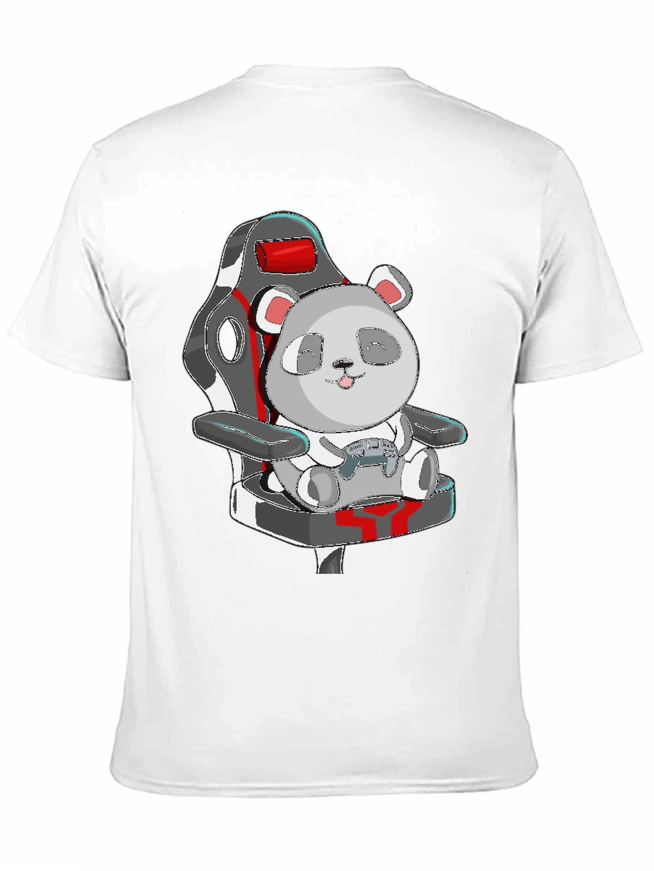 Black Panda Gamer T-Shirt - Cute Cartoon Graphic Tee view 11