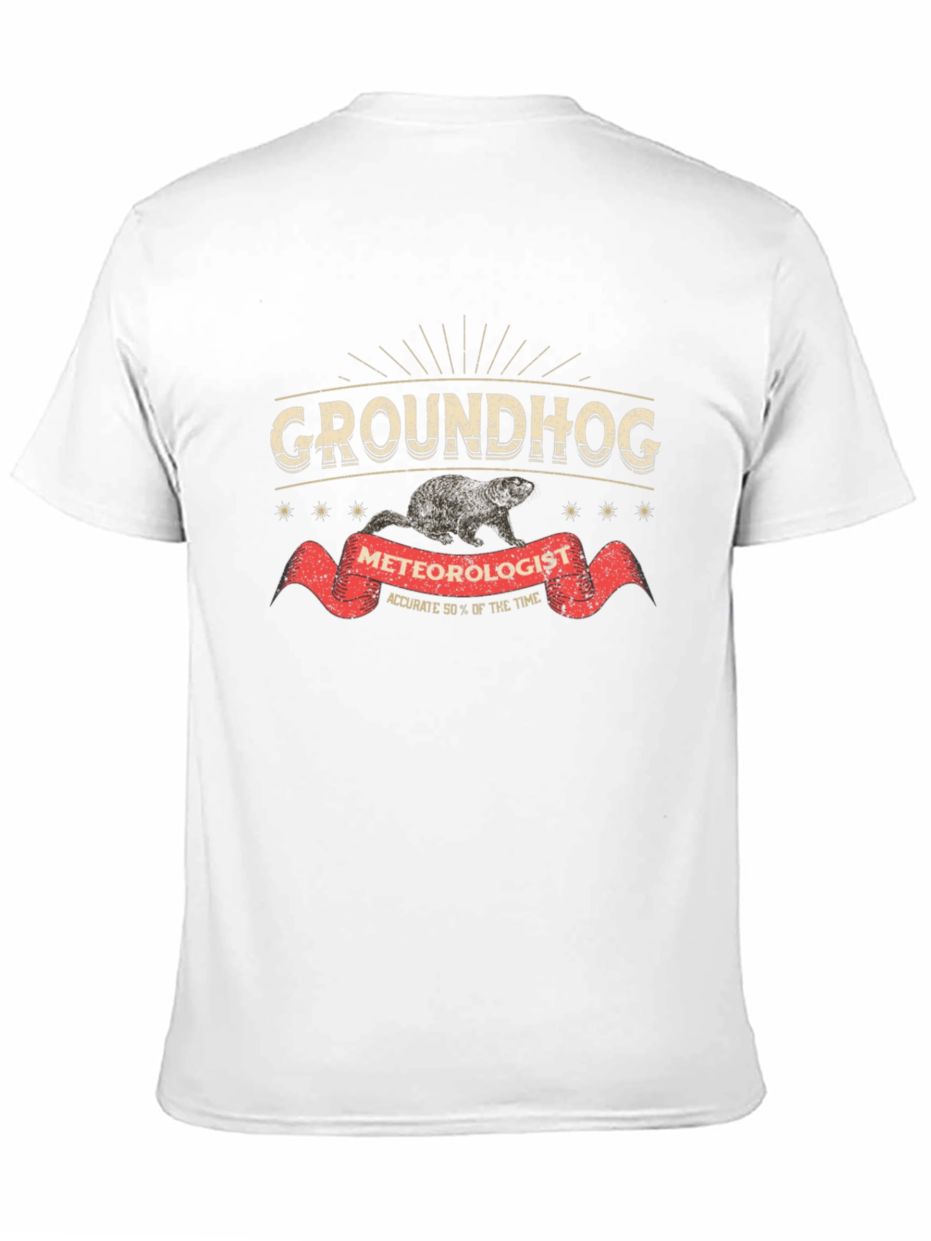 Black Groundhog Meteorologist Black T-Shirt view 11