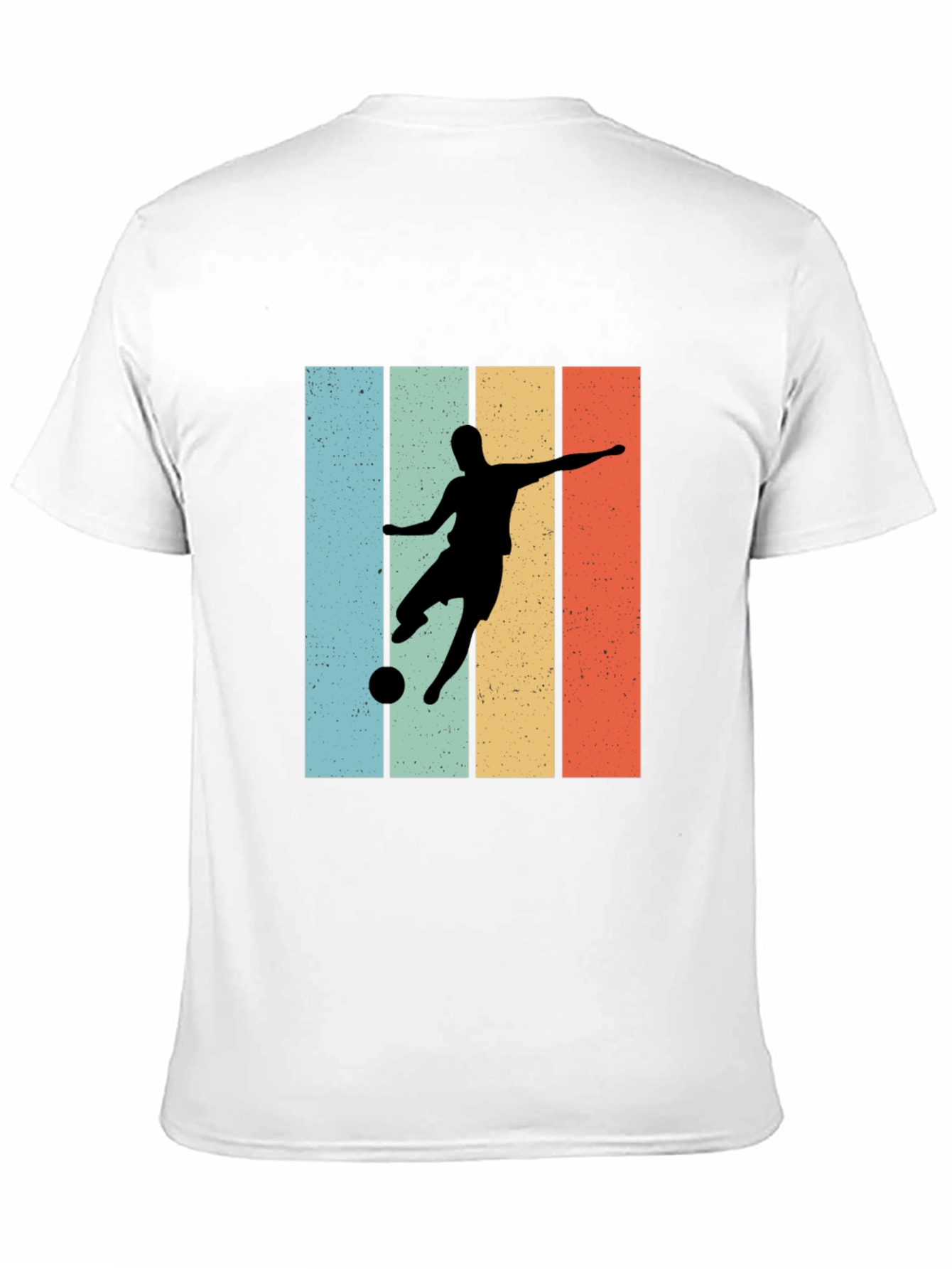 Black Retro Soccer Player Graphic Tee - Cool Casual Style view 11