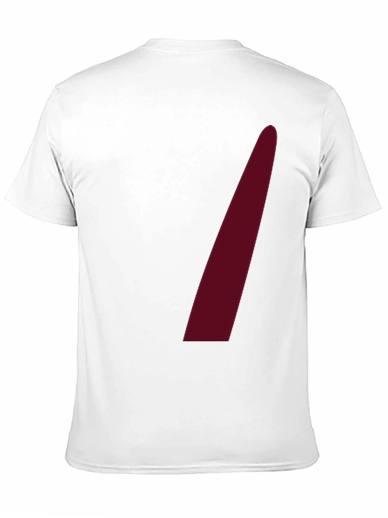 Black Men's Black Crew Neck Tee with Maroon Accent view 11