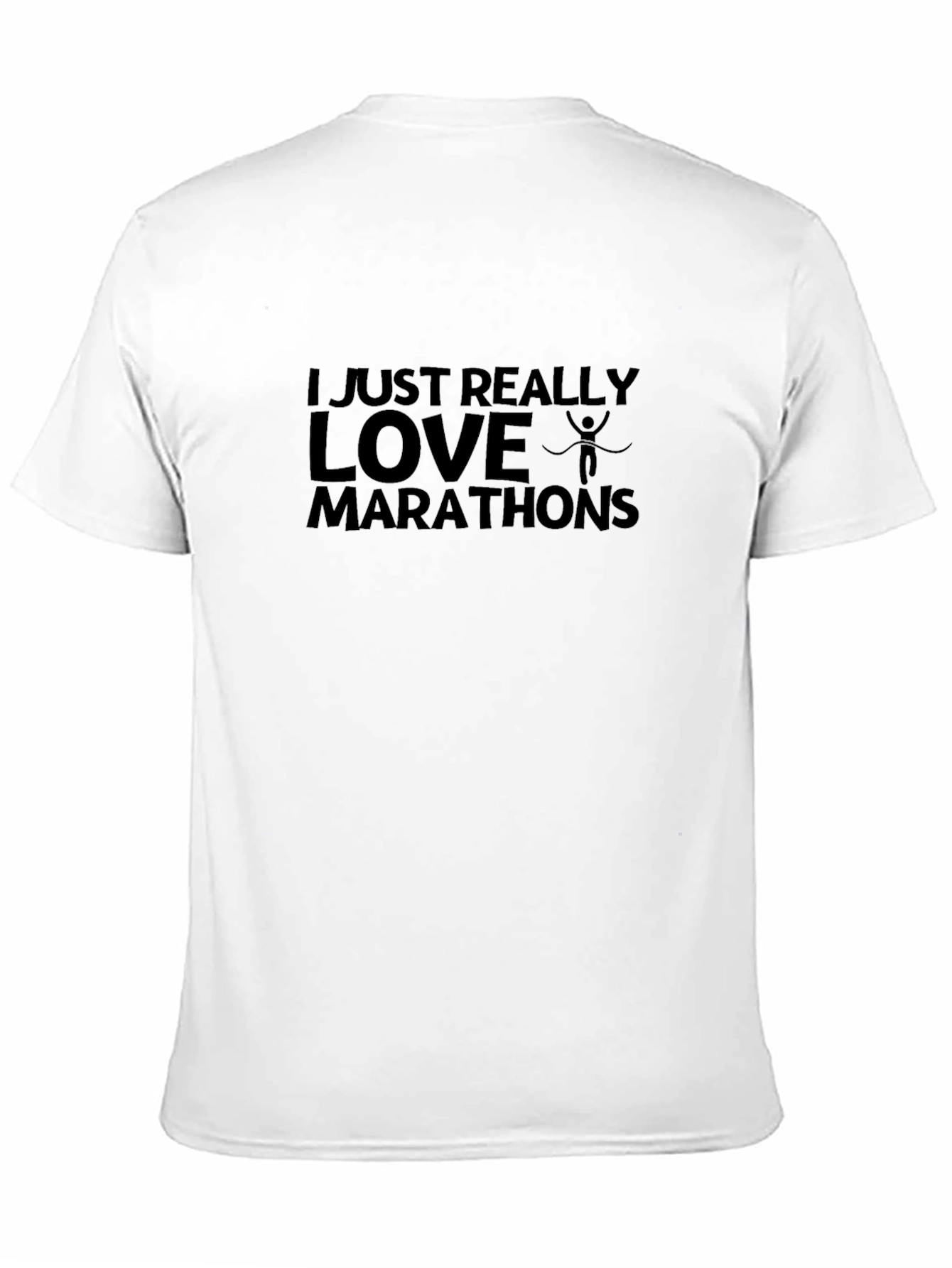 Black I Love Marathons Black Graphic Tee view 11