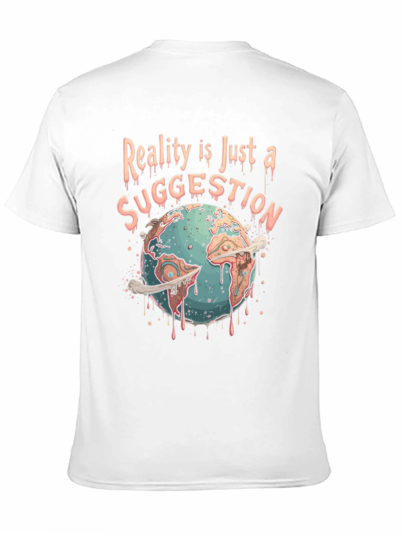 Black Reality Suggestion Graphic Tee - Earth Melting view 11