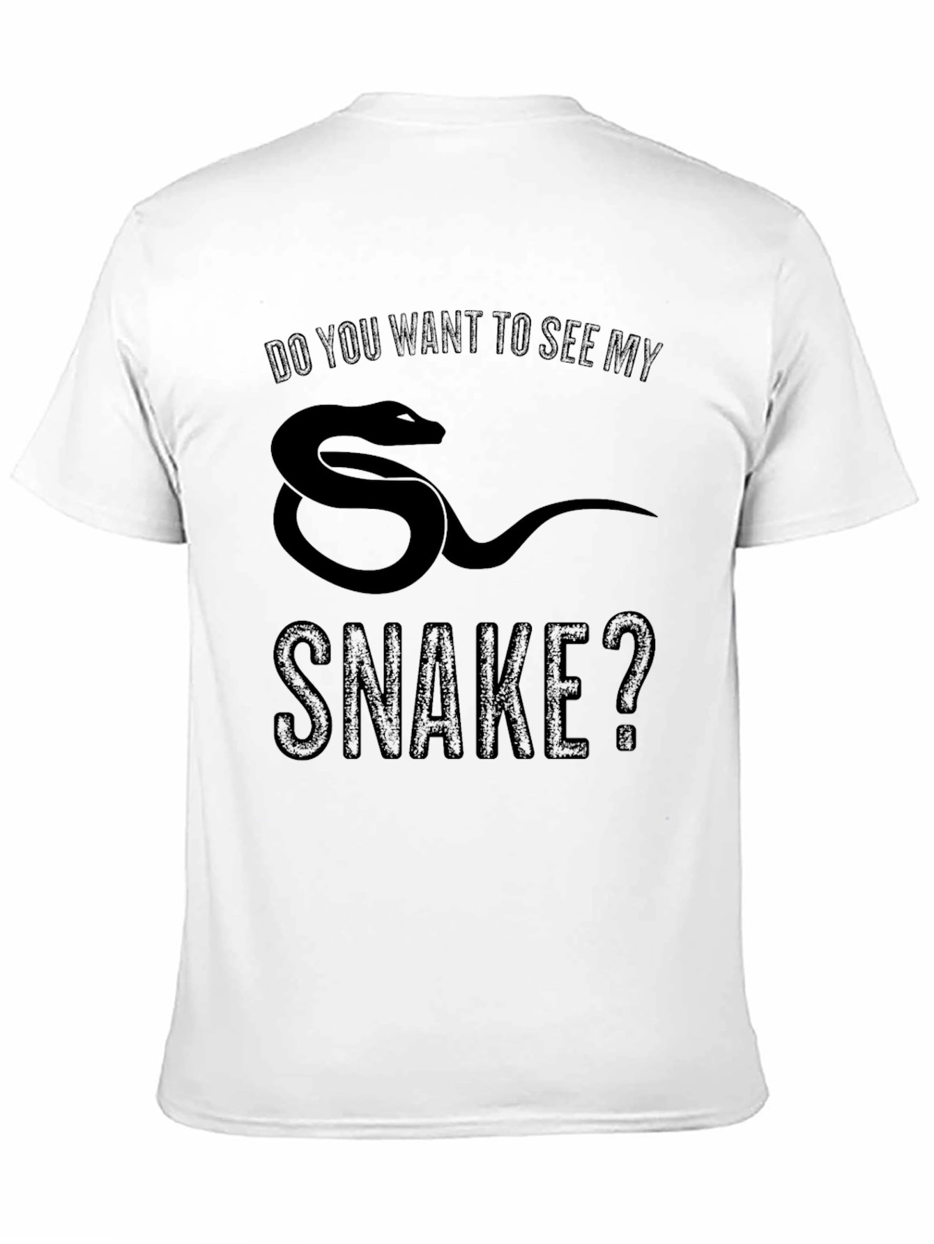 Black Do You Want To See My Snake? Graphic Tee view 11