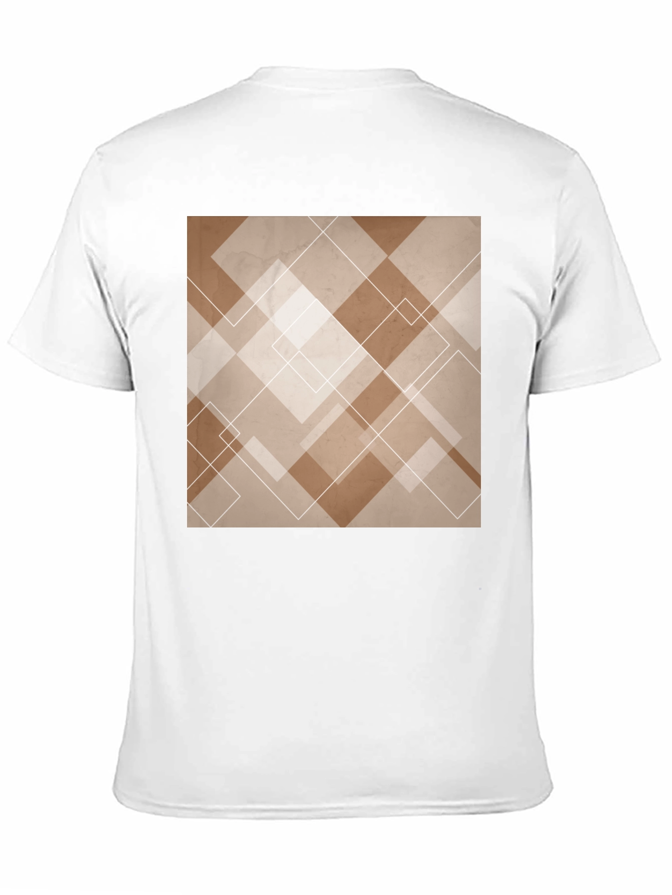 Black Abstract Geometric Pattern Black T-Shirt view 11