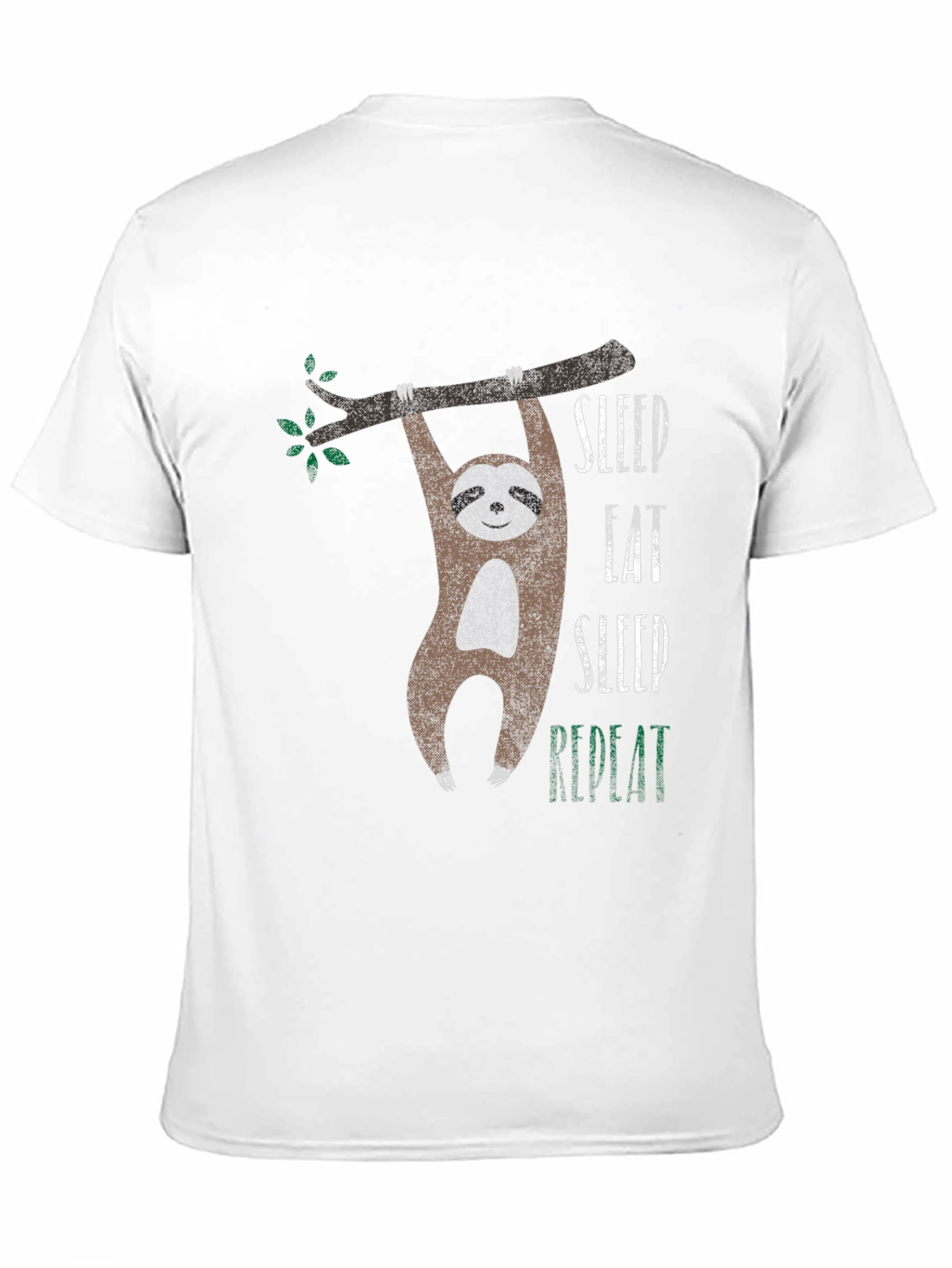 Black Sleep Eat Sloth T-Shirt view 11