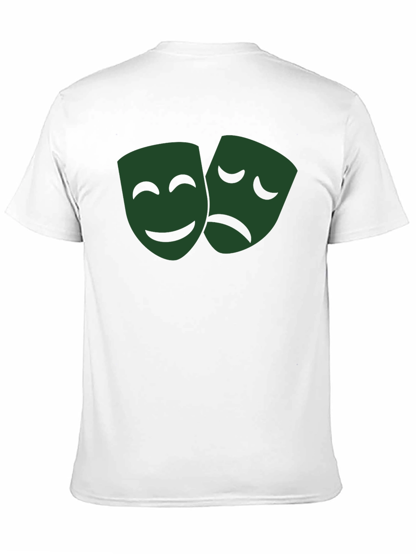 Black Drama Mask Graphic Tee - Black Cotton Blend view 11