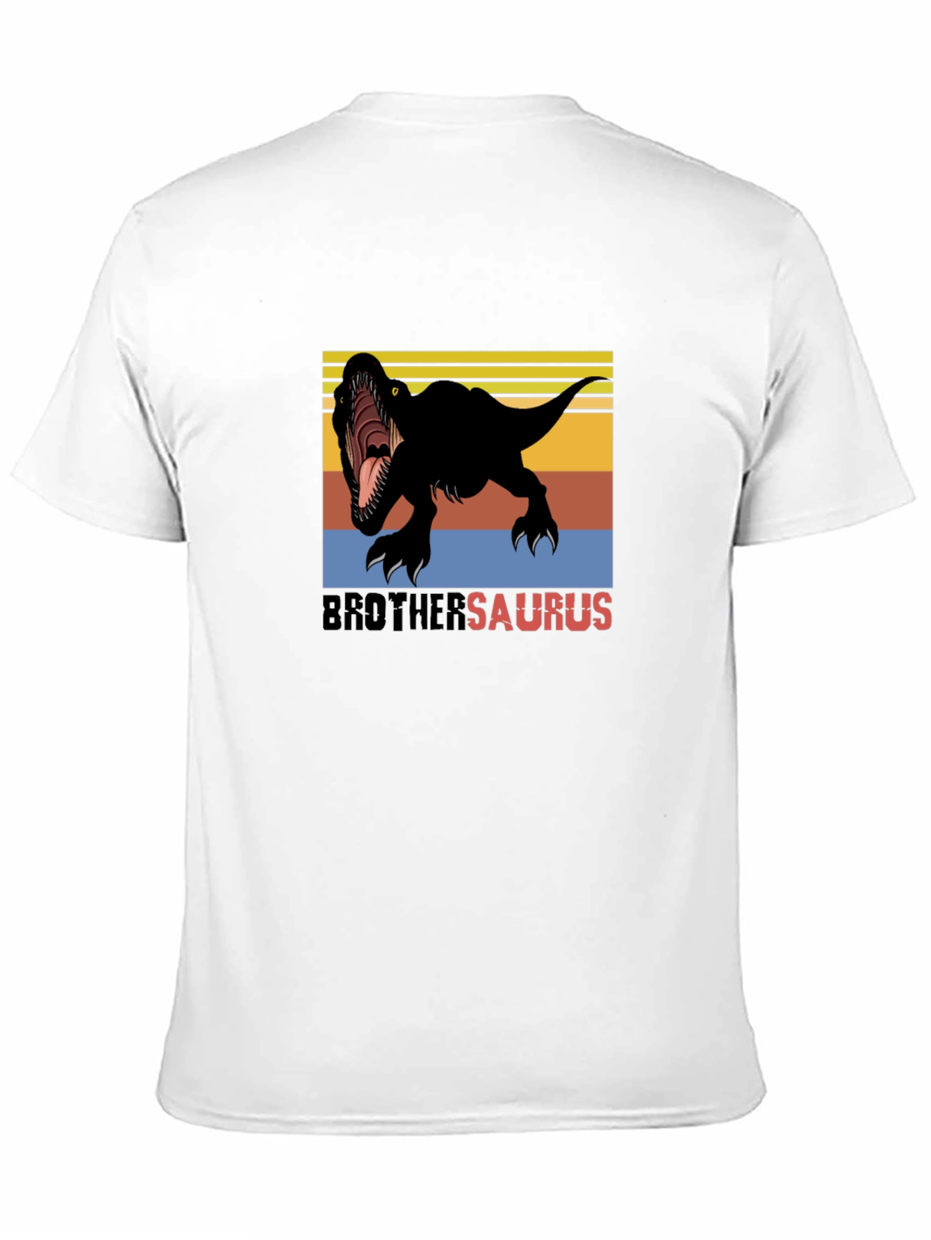 Black BrotherSaurus Dinosaur T-Shirt - Black view 11