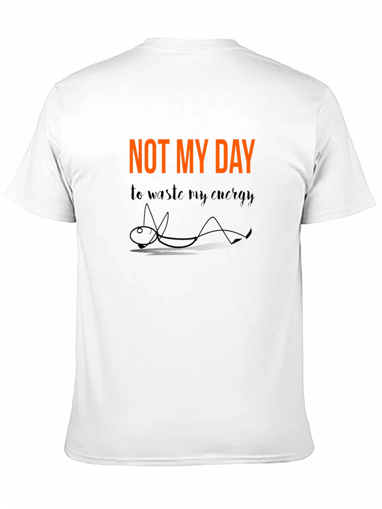 Black Not My Day Energy Saving Tee - Comfy Black Shirt view 11