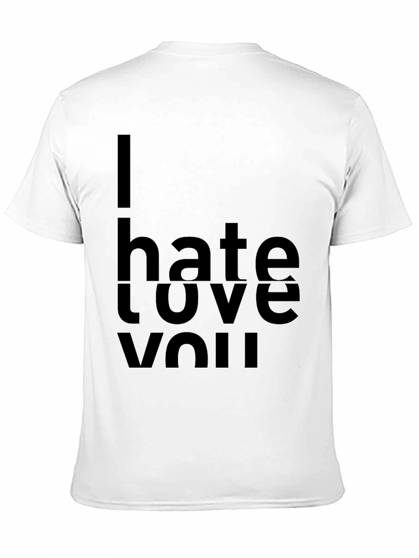 Black I Hate Love You Graphic Tee view 11