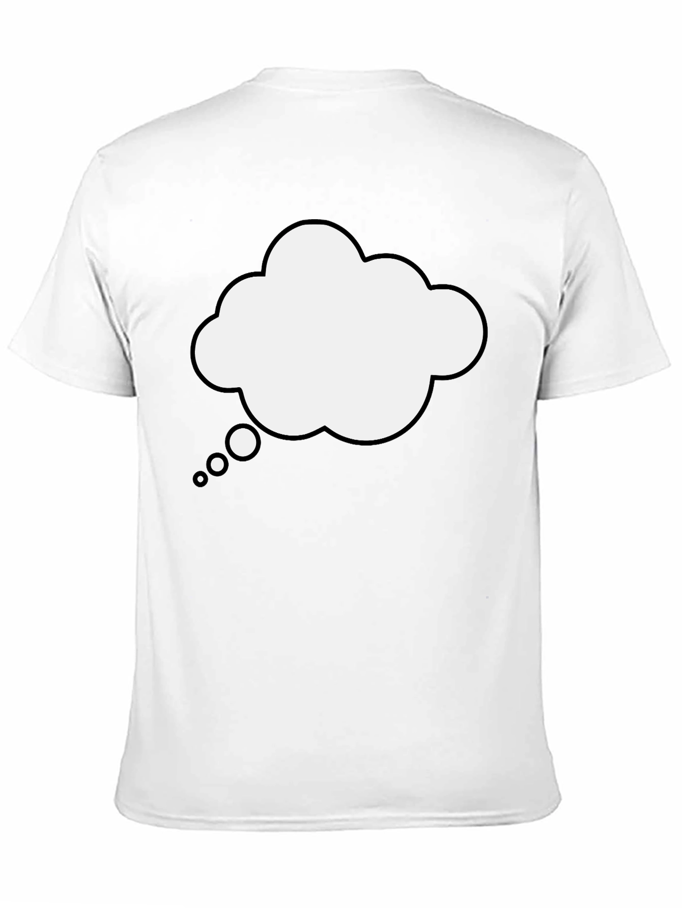Black Thinking Cloud Black T-Shirt view 11