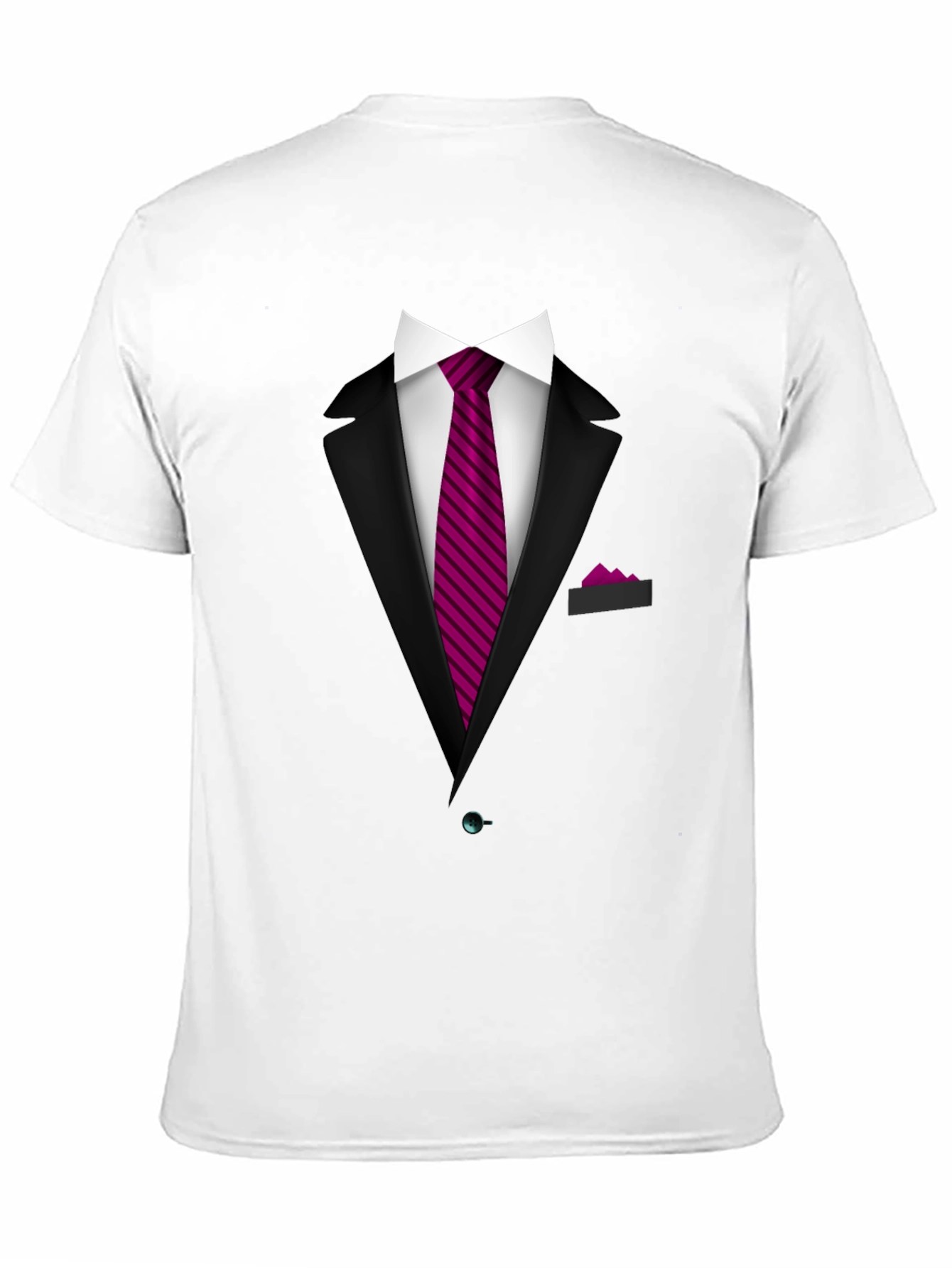 Black Suit & Tie Graphic Tee - Novelty T-Shirt view 11