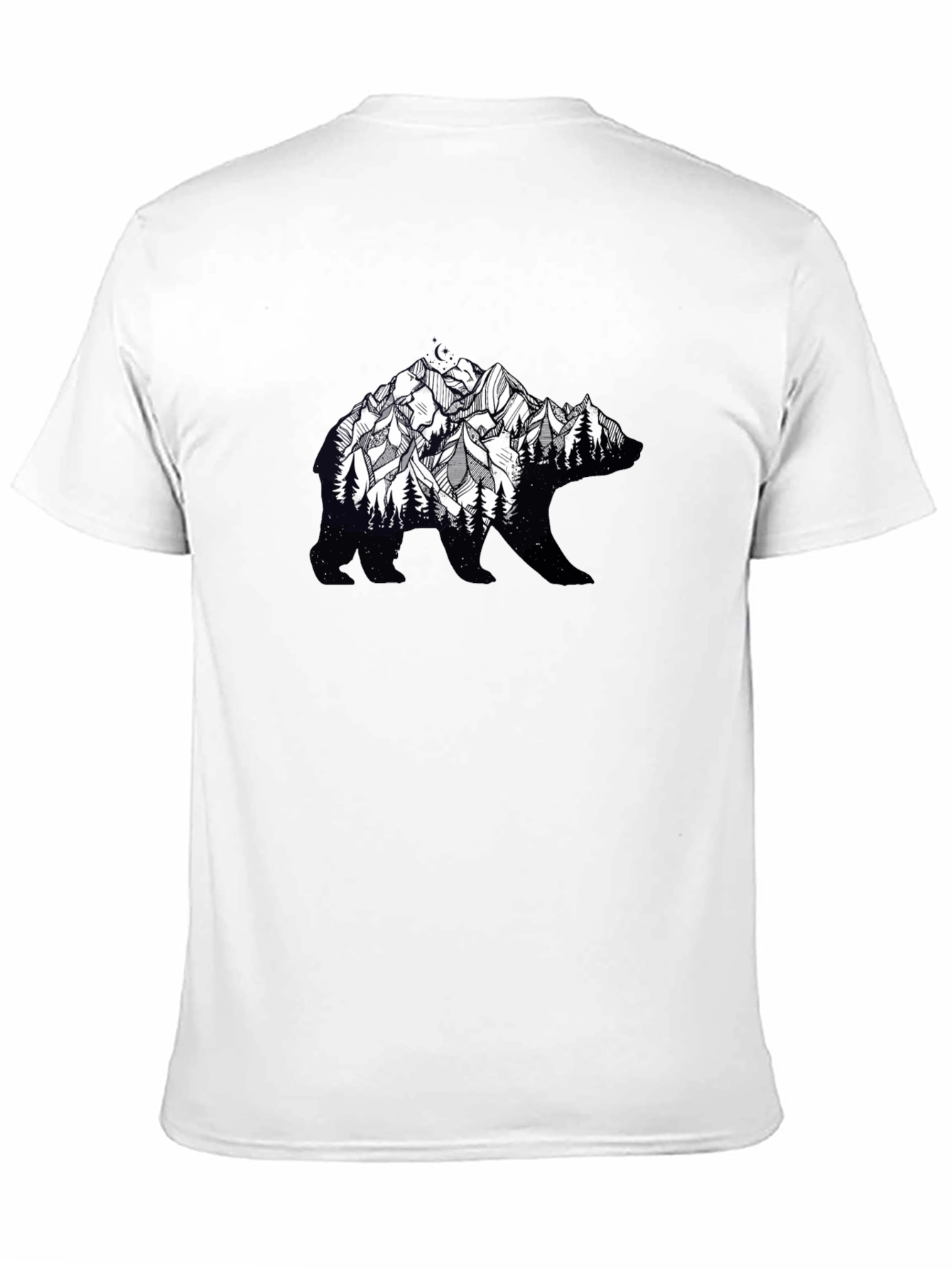 Black Bear Silhouette Mountain Graphic Tee - Nature Inspired view 11