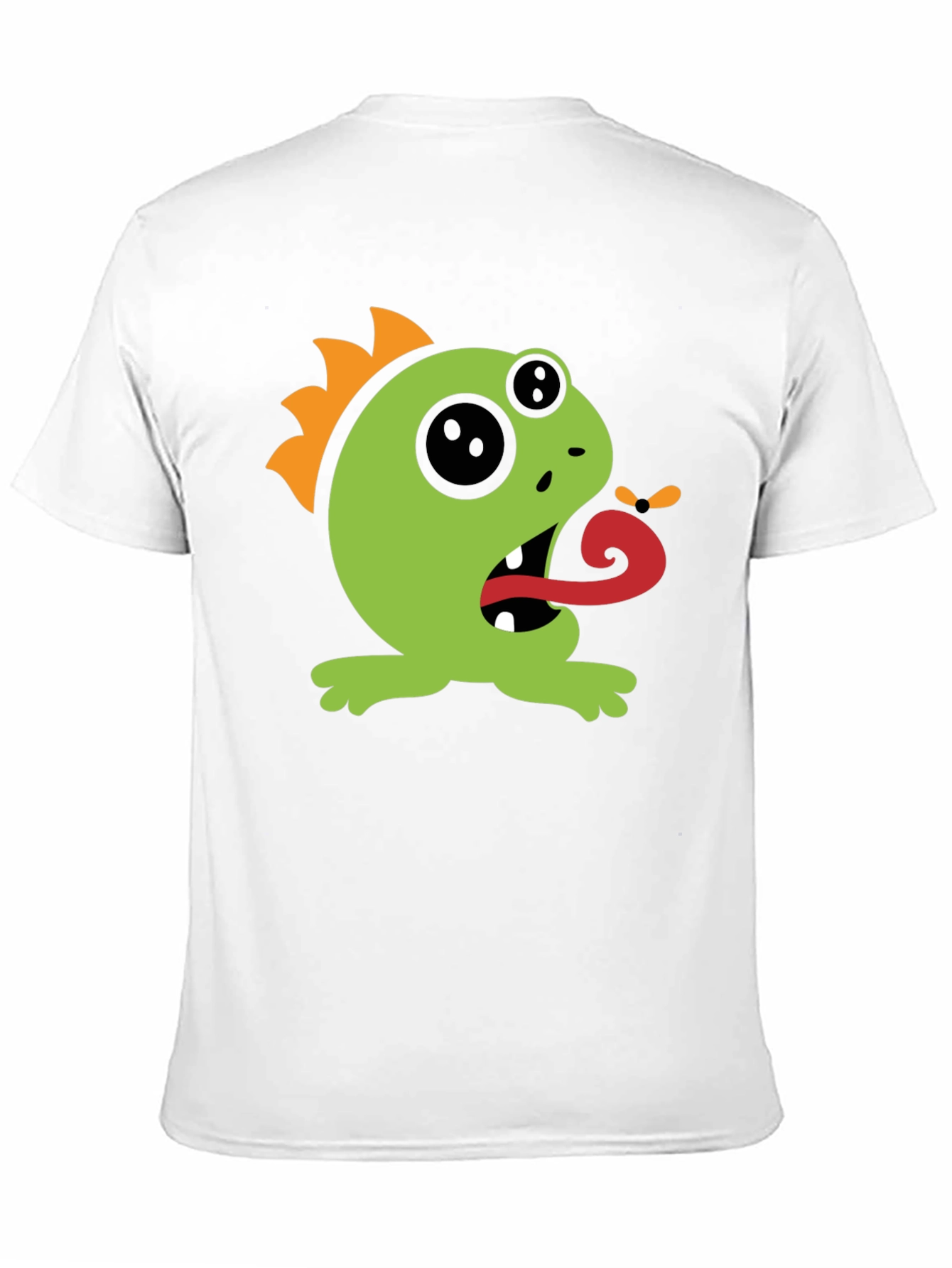 Black Monster Tongue Black T-Shirt - Fun Cartoon Graphic Tee view 11