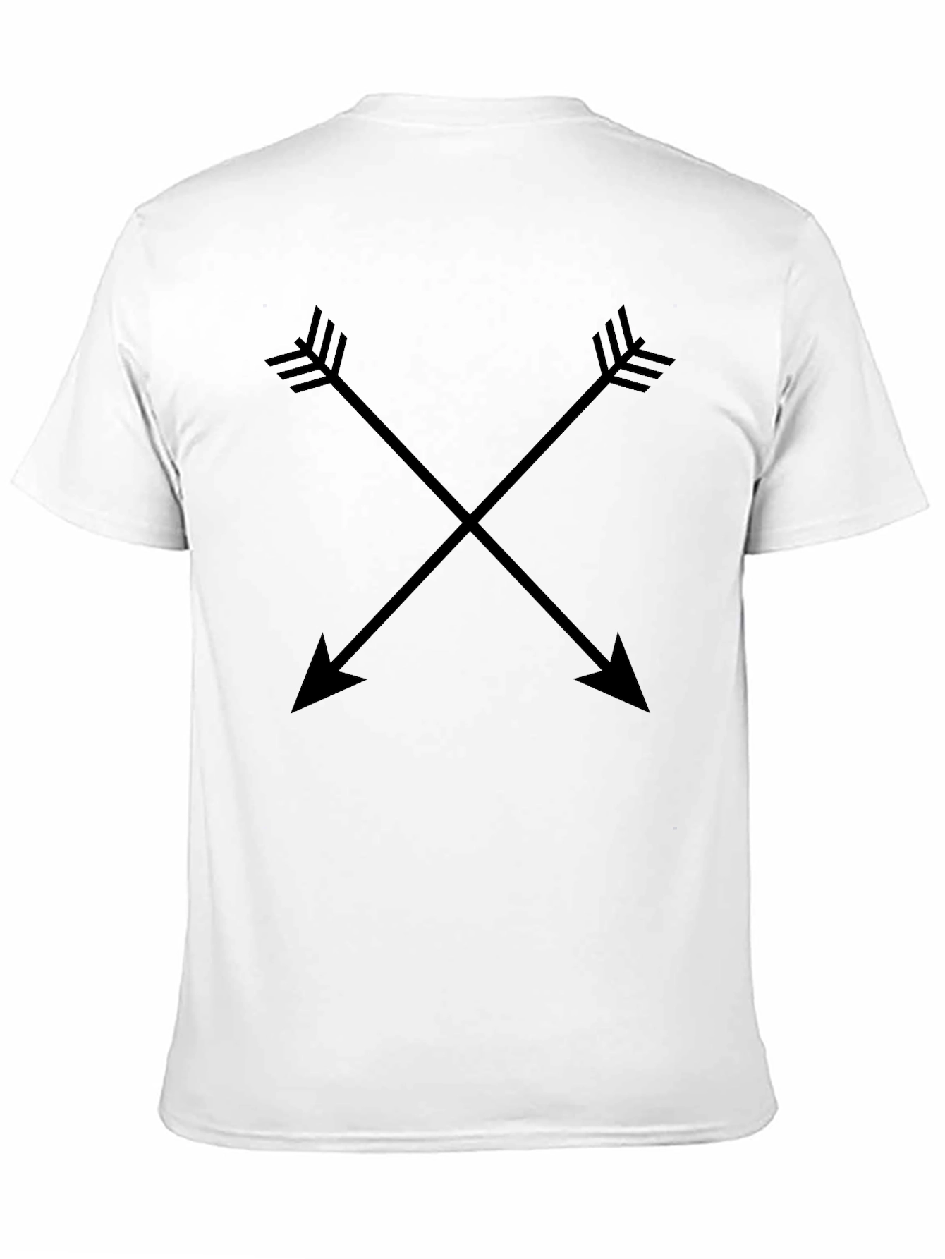 Black Men's Black Arrow Cross Graphic T-Shirt view 11