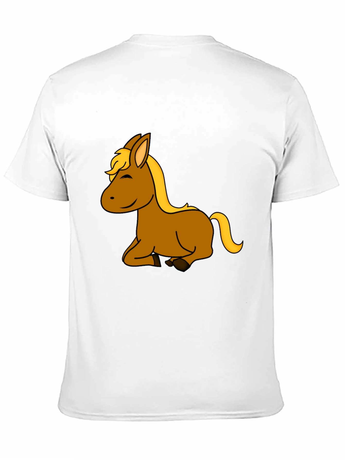 Black Cartoon Horse Graphic T-Shirt view 11