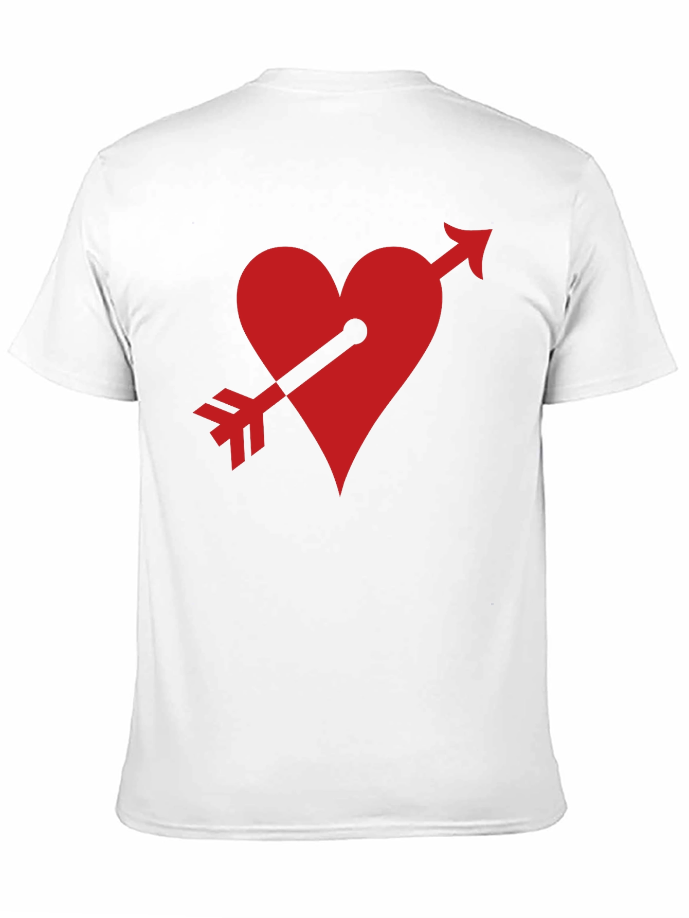 Black Heart Arrow Black T-Shirt Valentine's Gift view 11