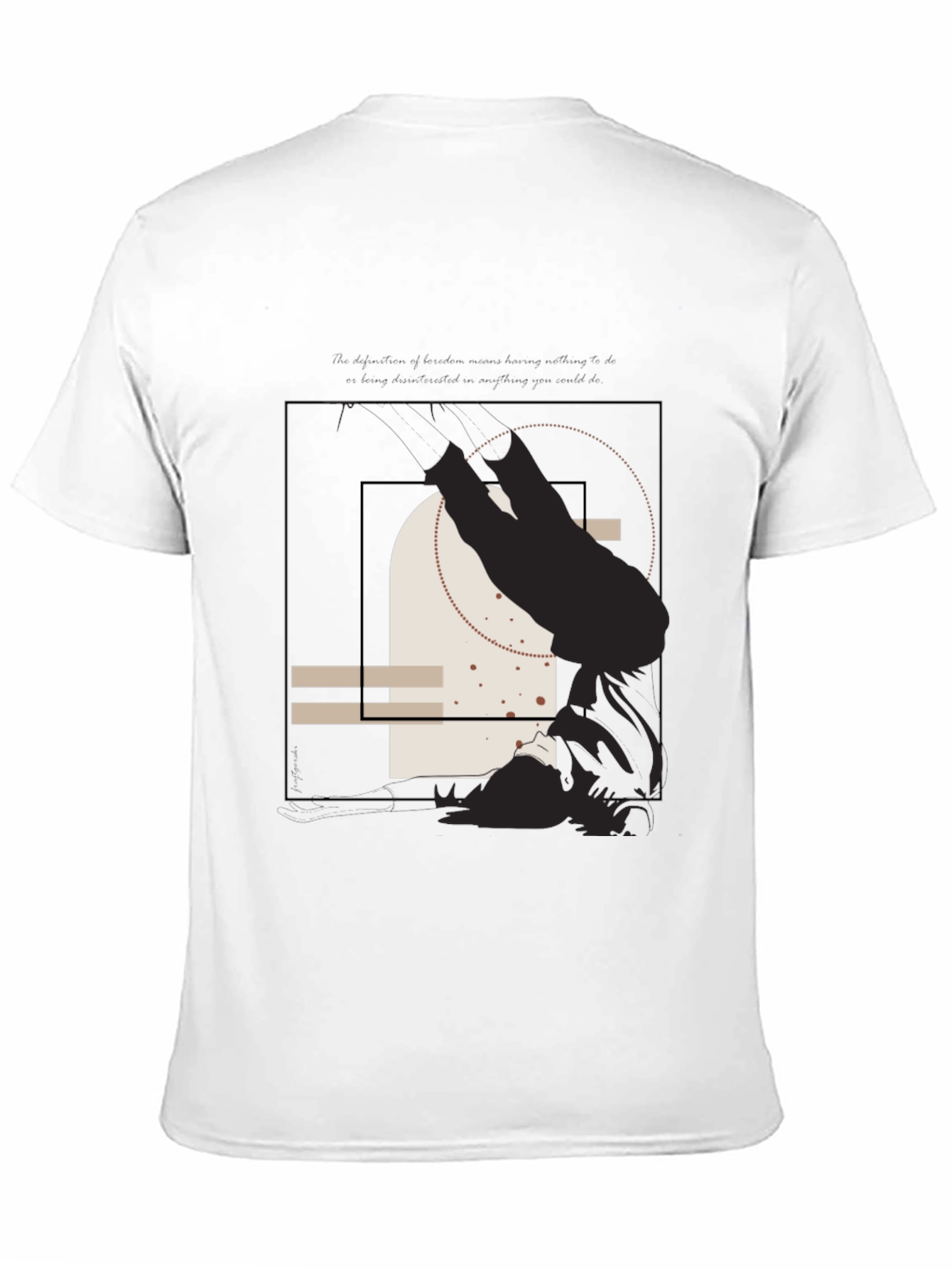 Black Abstract Graphic Print Black T-Shirt view 11