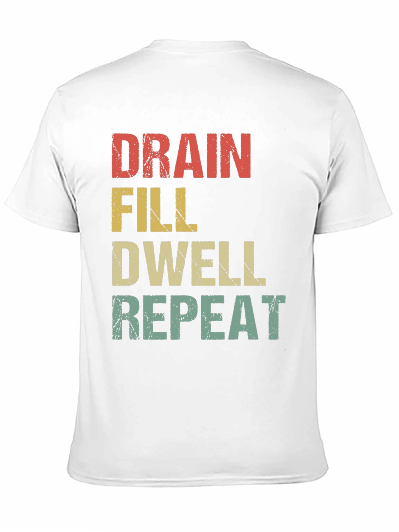 Black Drain, Fill, Dwell, Repeat Graphic T-Shirt view 11