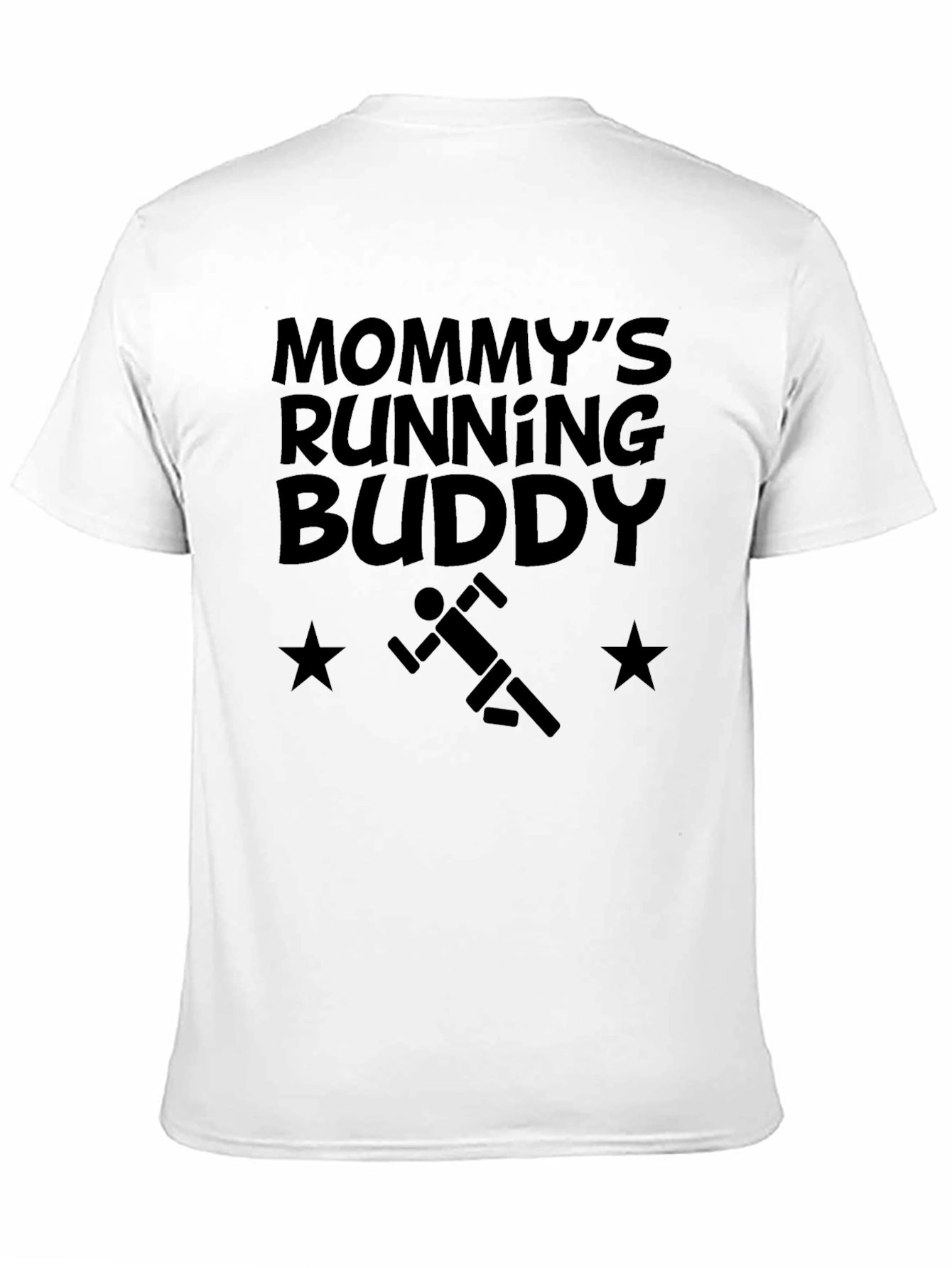Black Mommy's Running Buddy T-Shirt - Comfortable & Stylish view 11
