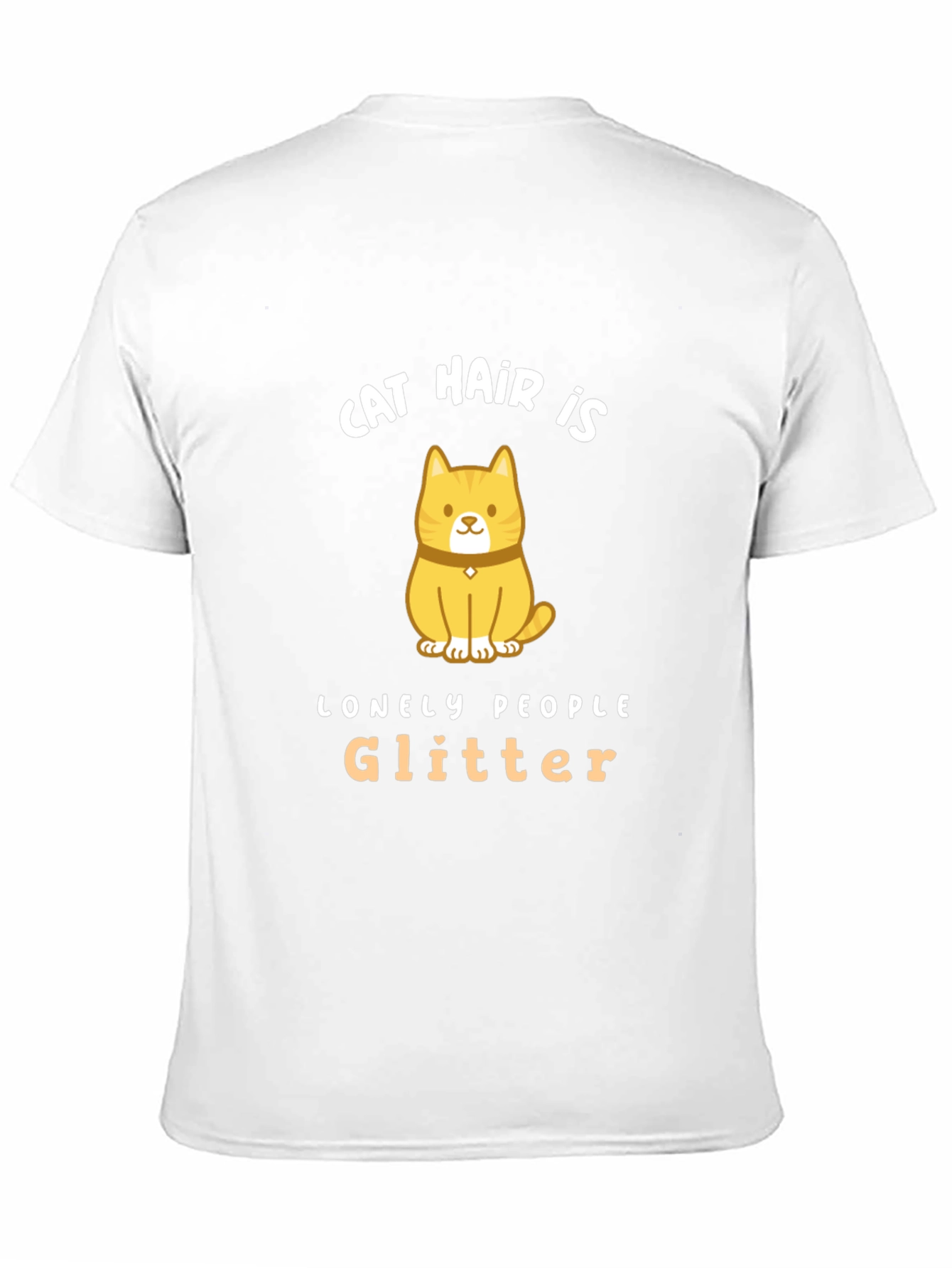 Black Cat Hair is Lonely People Glitter Black T-Shirt view 11