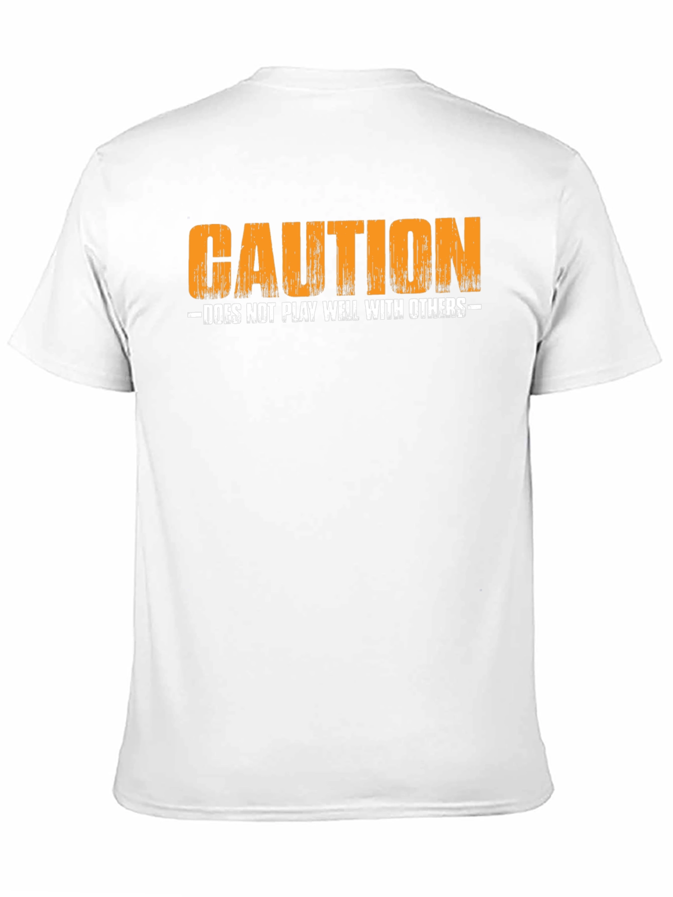 Black Caution: Does Not Play Well With Others T-Shirt view 11