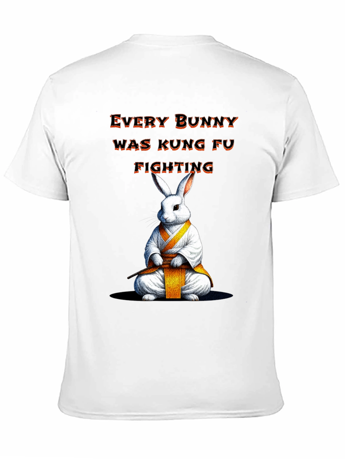 Black Kung Fu Bunny T-Shirt - Every Bunny Was Kung Fu Fighting view 11