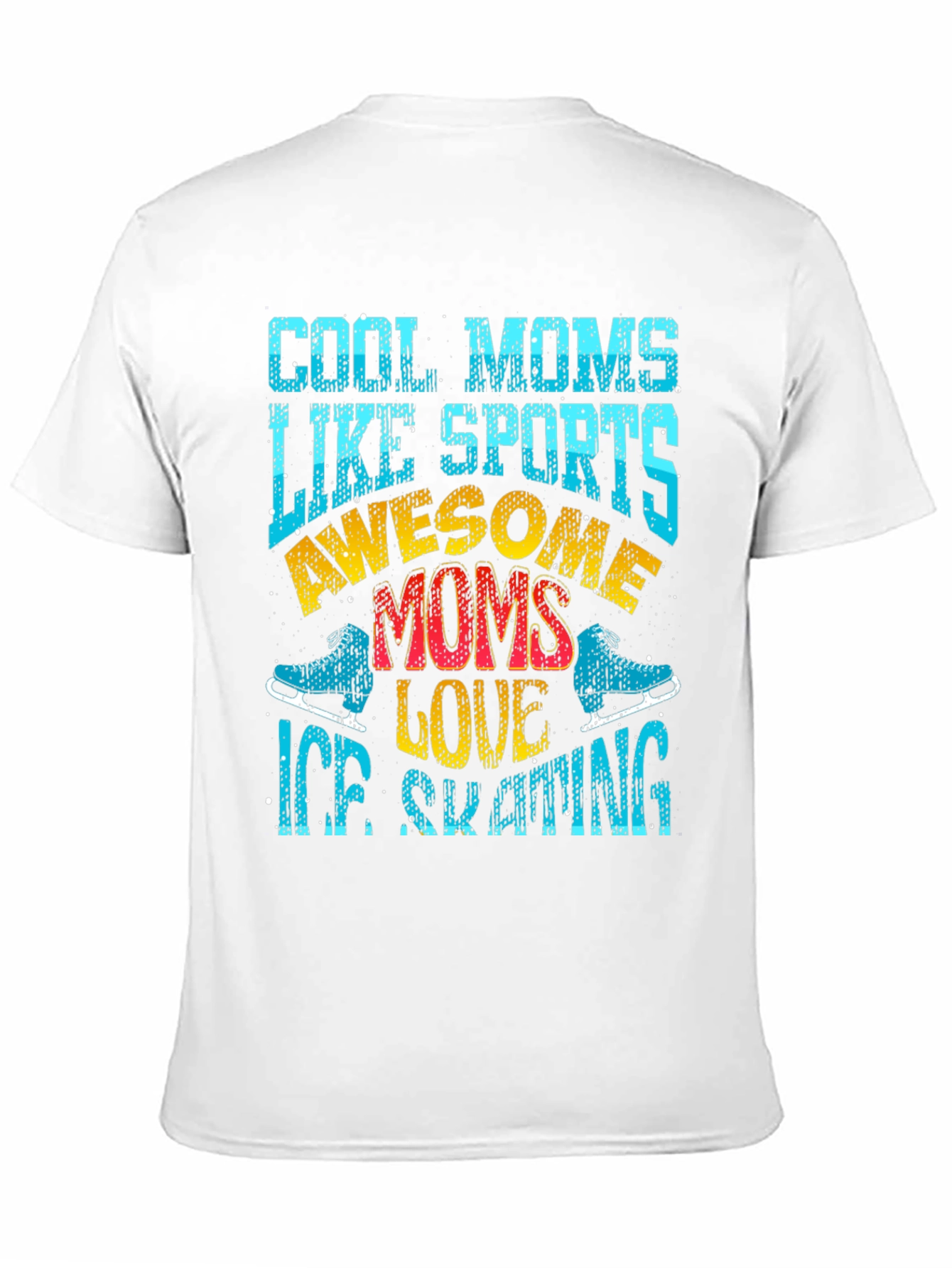 Black Cool Moms Ice Skating Graphic Tee view 11
