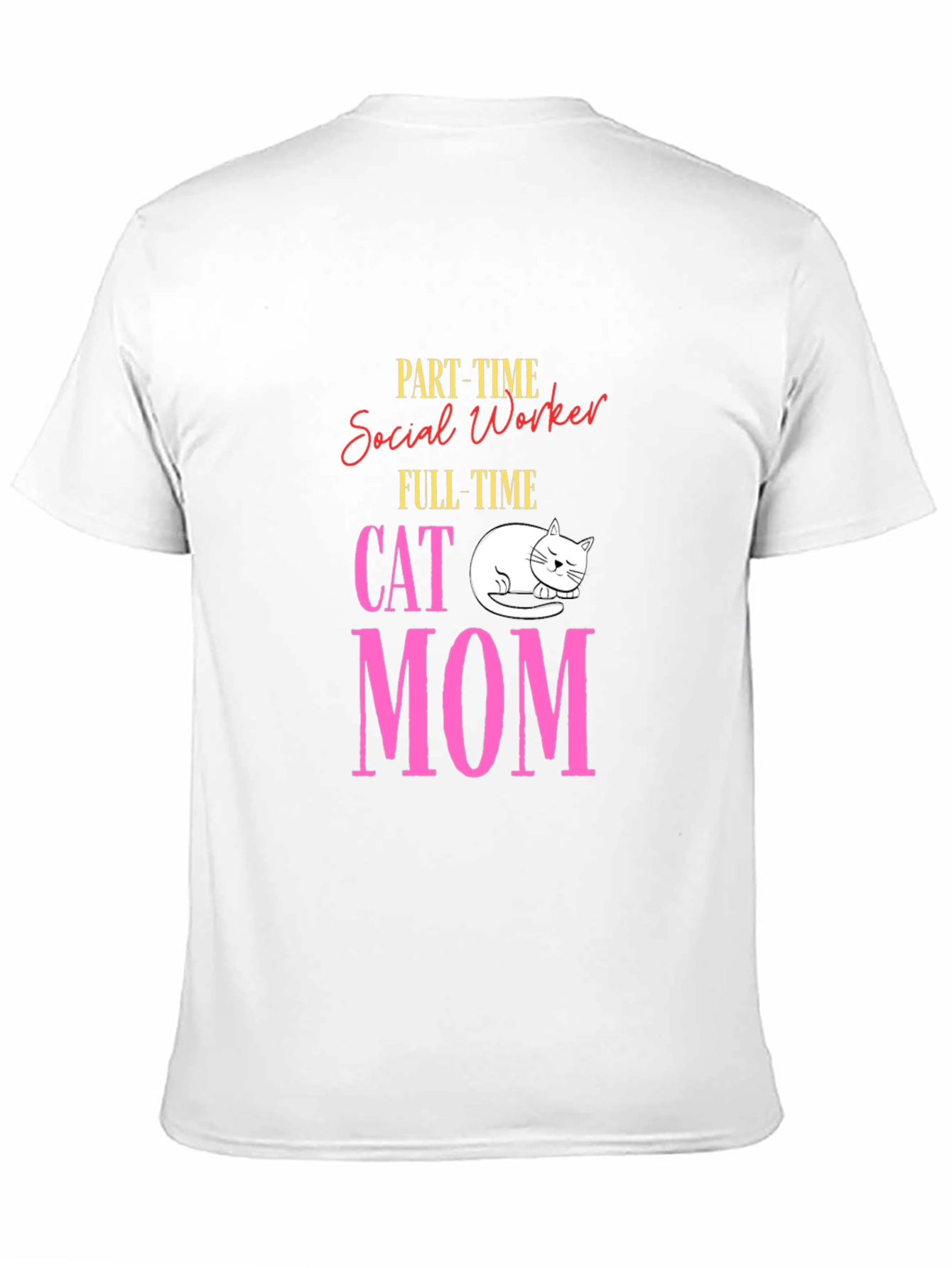Black Social Worker Cat Mom T-Shirt view 11