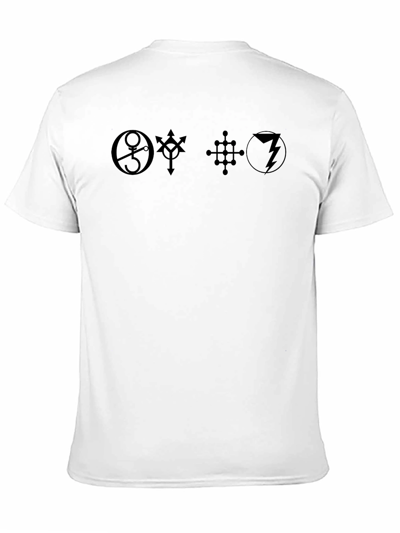 Black Symbol Graphic Print Black T-Shirt view 11