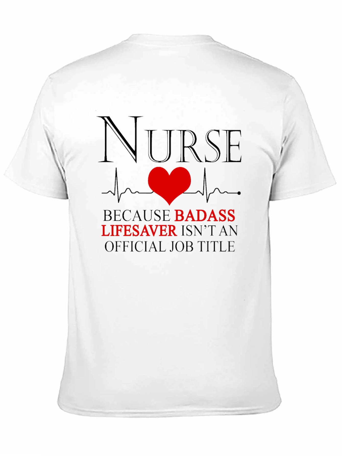 Black Nurse Badass Lifesaver Graphic T-Shirt view 11