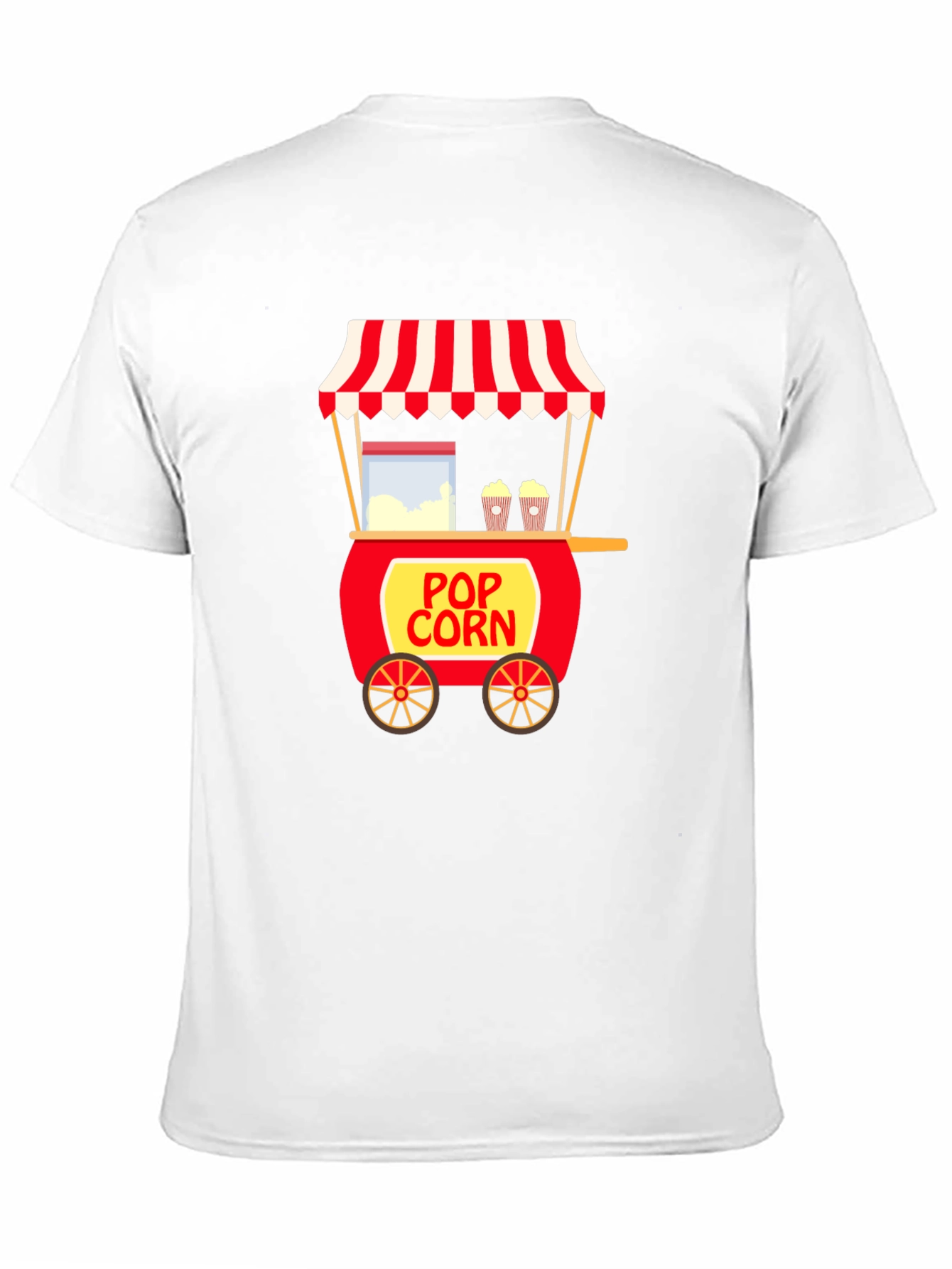 Black Popcorn Cart T-Shirt - Unique Foodie Tee view 11