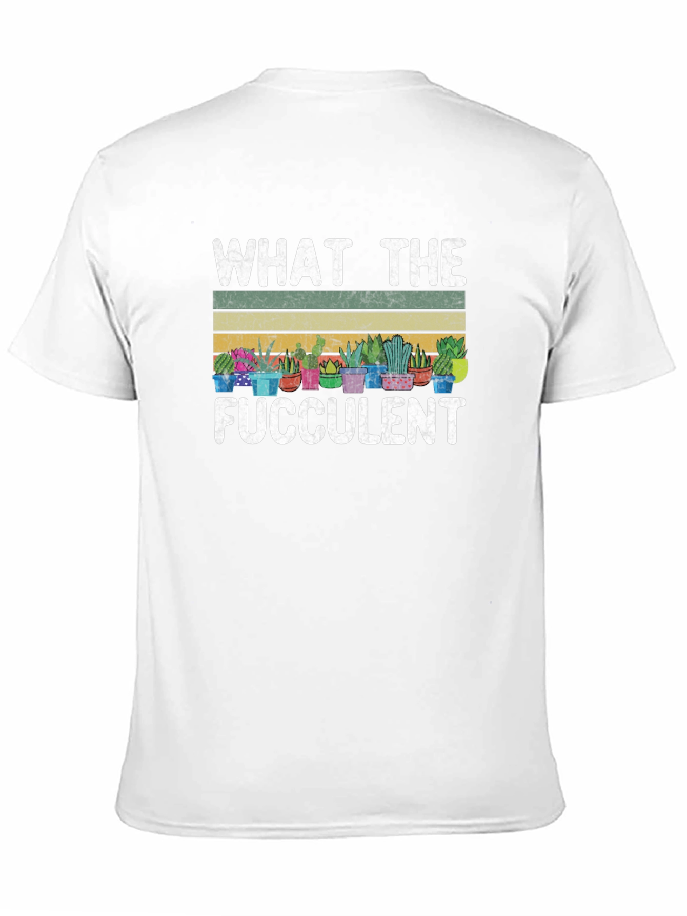 Black What The Fucculent T-Shirt - Funny Plant Lover Tee view 11