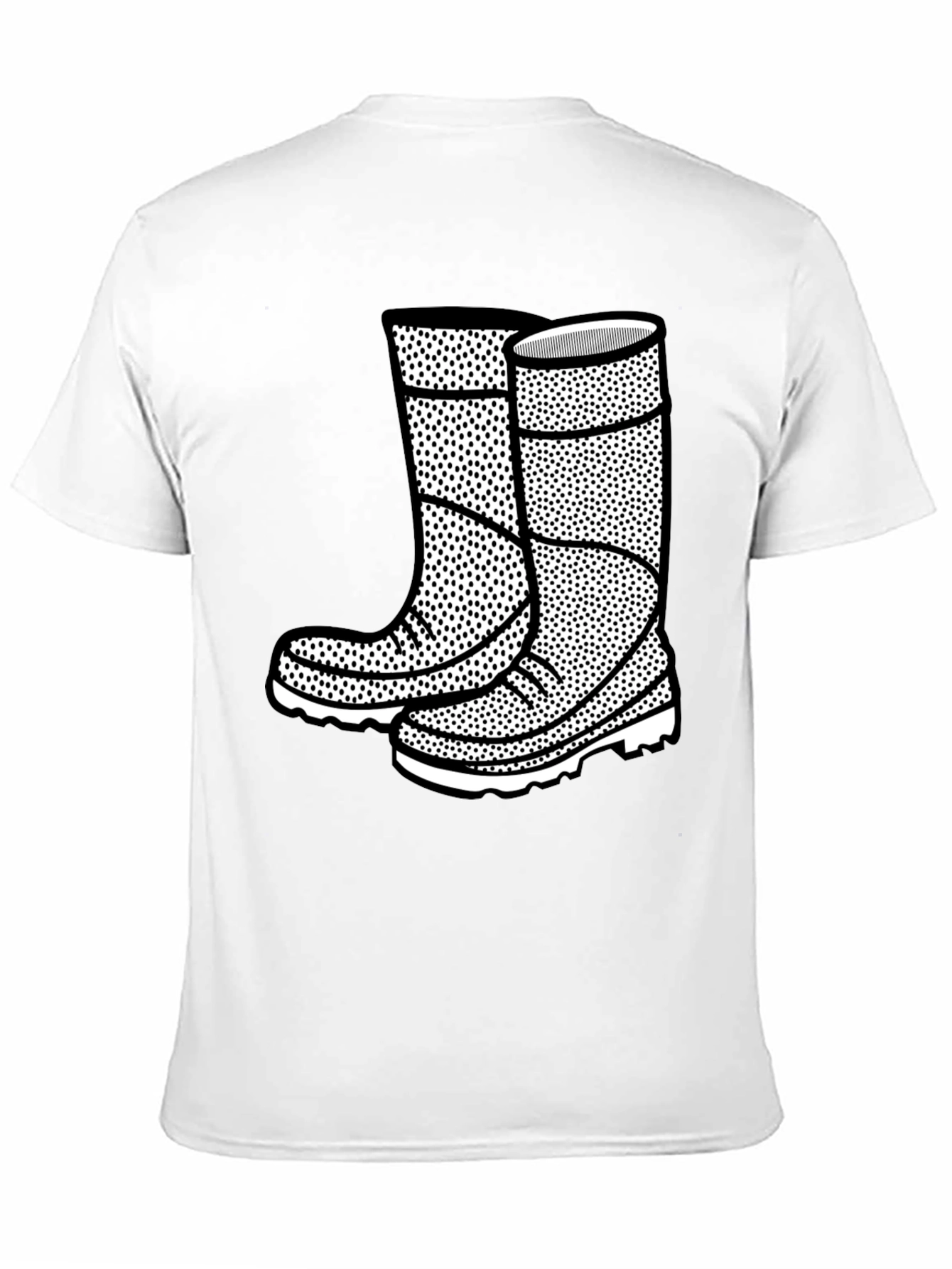 Black Graphic Tee: Rain Boots Design view 11