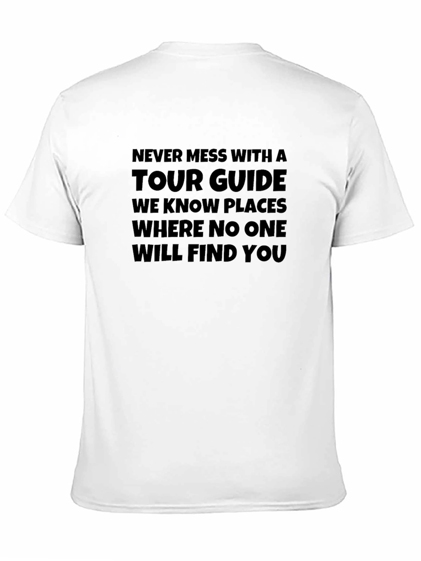 Black Tour Guide Humor Graphic Tee - Black Crew Neck view 11