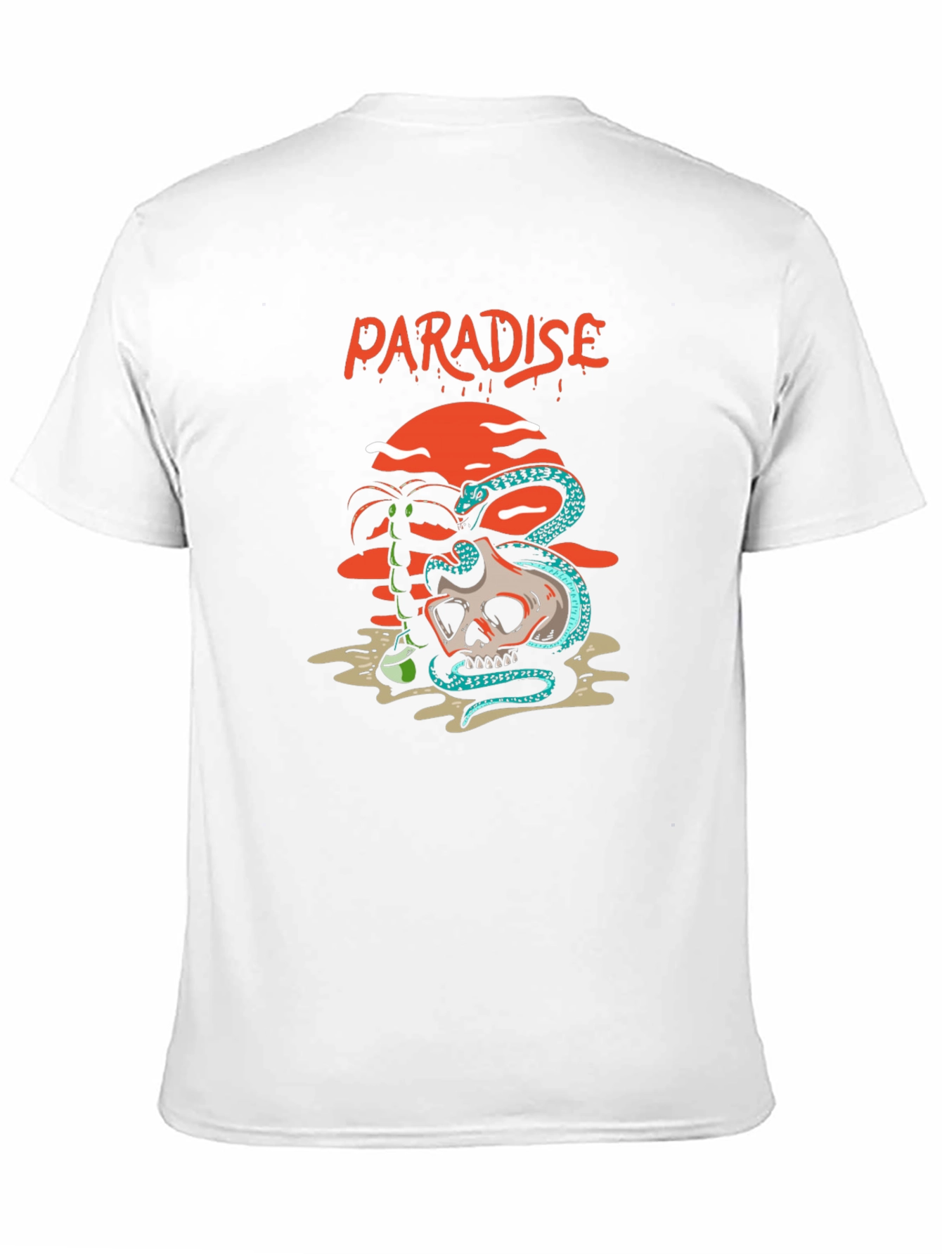 Black Paradise Skull & Snake Graphic Tee view 11