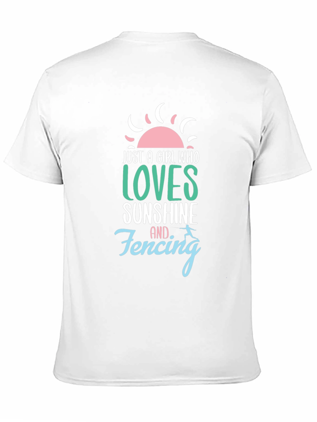 Black Just a Girl Who Loves Sunshine & Fencing T-Shirt view 11